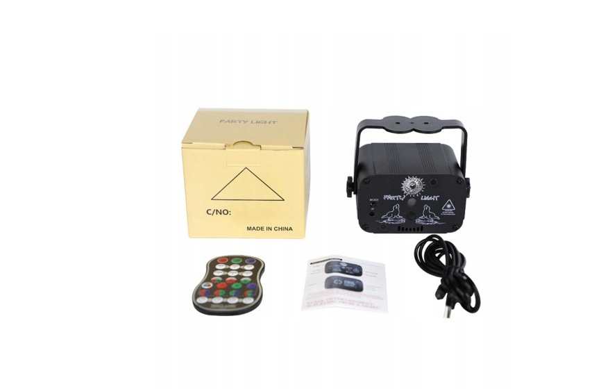 PROJEKTOR LASEROWY DYSKOTEKOWY ŚWIATŁA LED USB Marka Inna