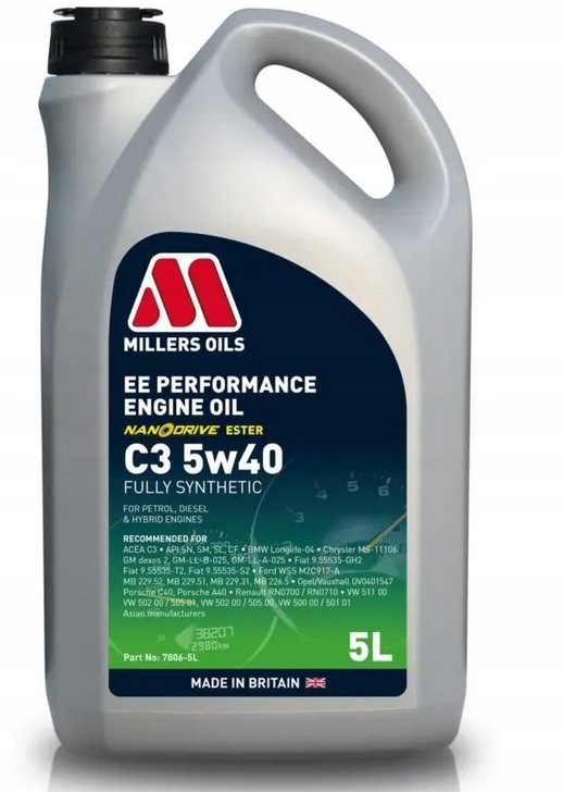 Millers oils 7806 Ee Longlife 5W40 5L