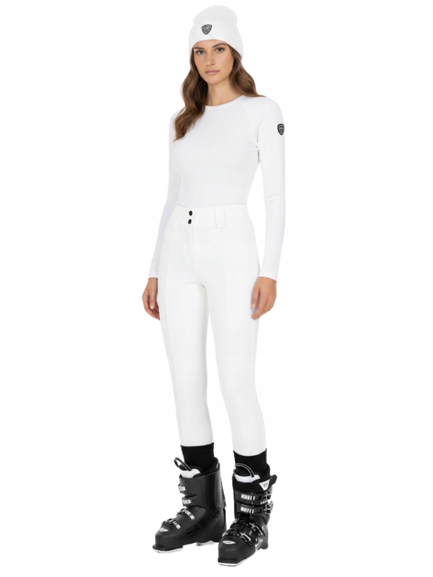 Dámské legíny EA7 Emporio Armani Kitzbühel Softshell Leggings White M