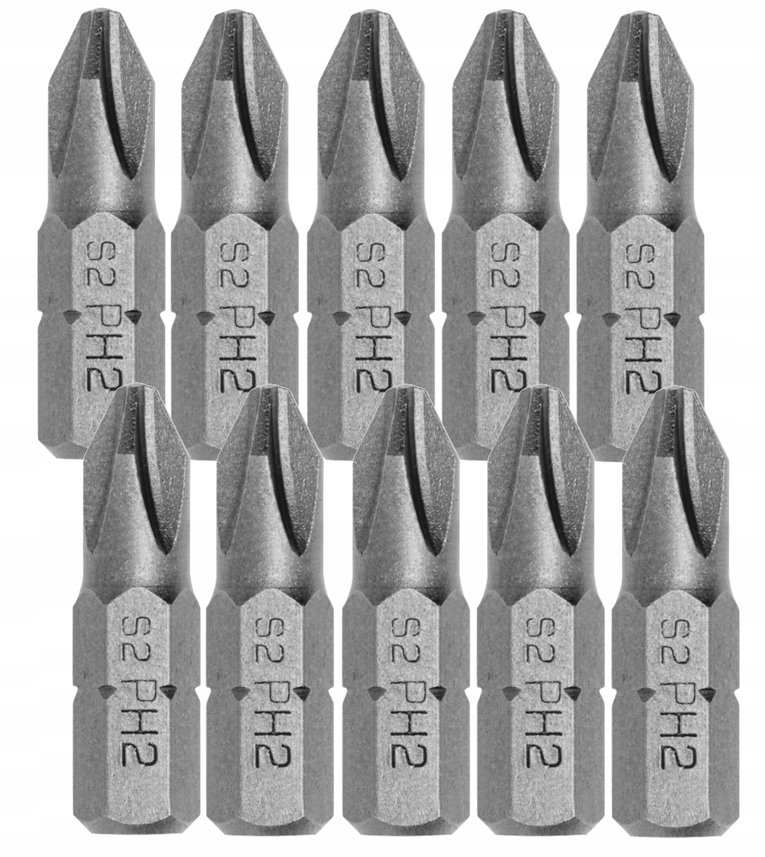 

Bit Ph 2 Końcówki wkrętakowe mocna 10 szt 25 mm