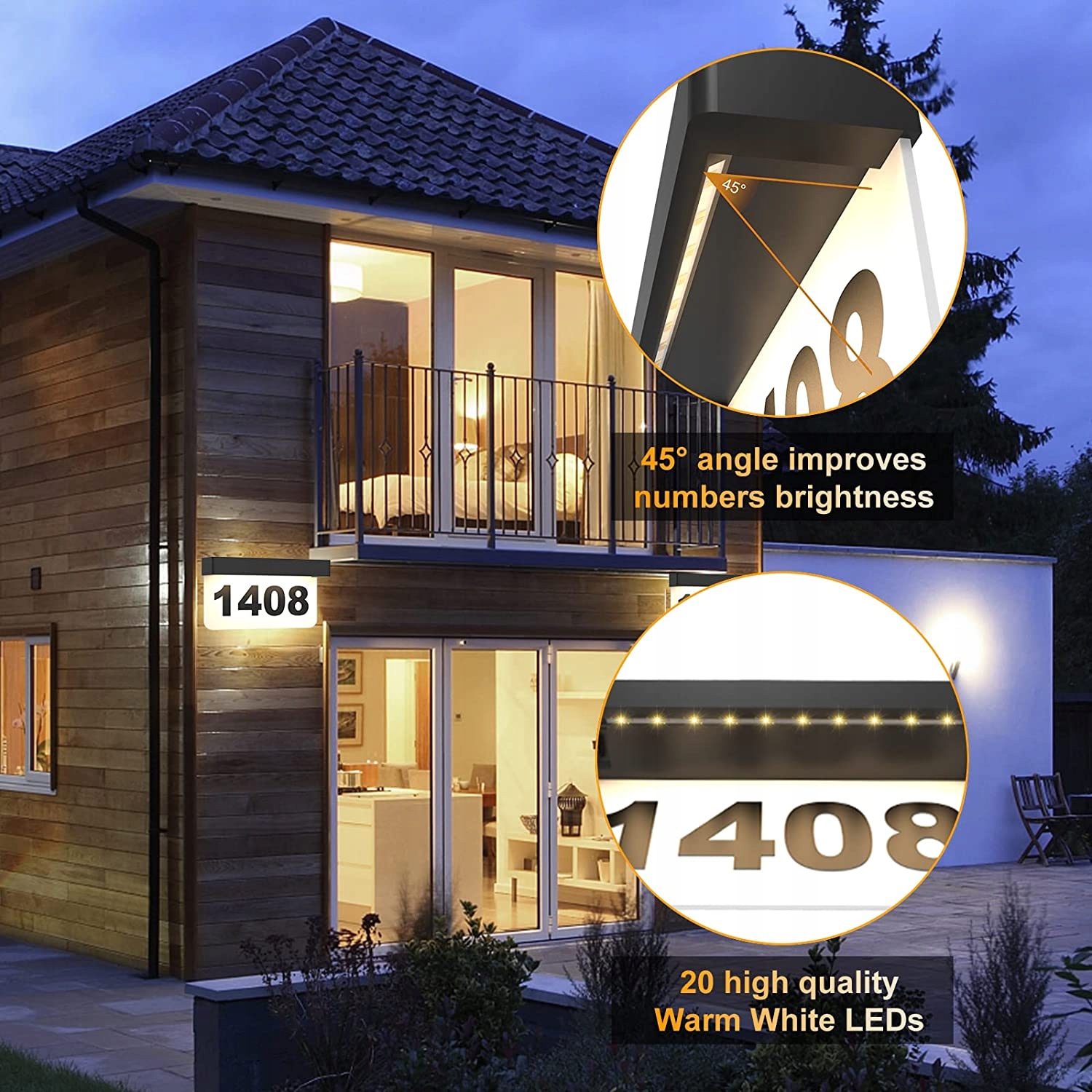 PODŚWIETLANY NUMER DOMU LAMPA SOLARNA LED Marka bez marki