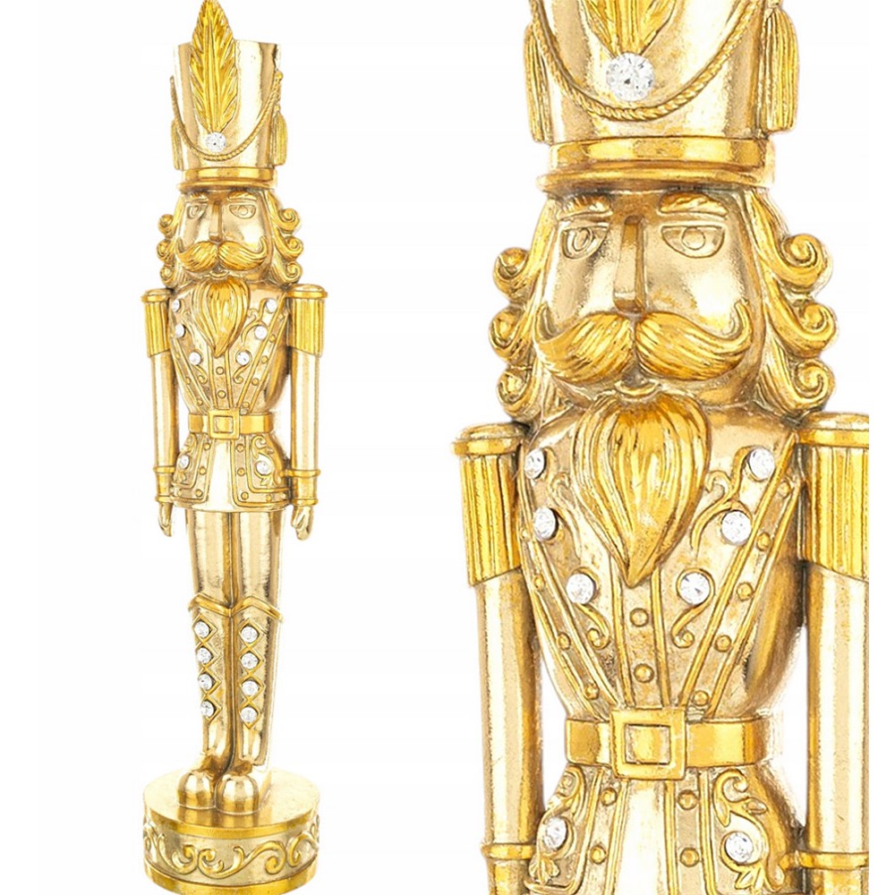 Figurka Louskáček 43 cm Zlatá Ozdoba Dekorace Na Vánoce 40 45