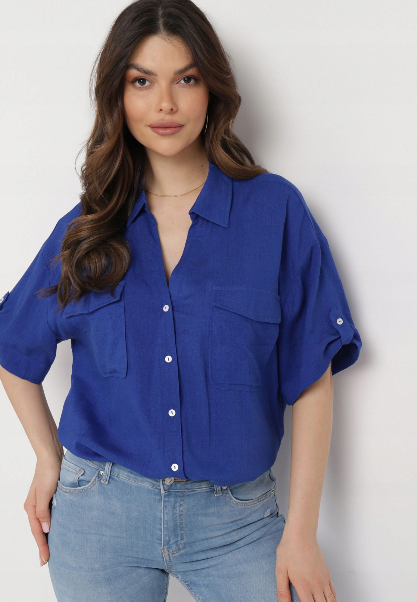 Born2Be Niebieska Koszula damska