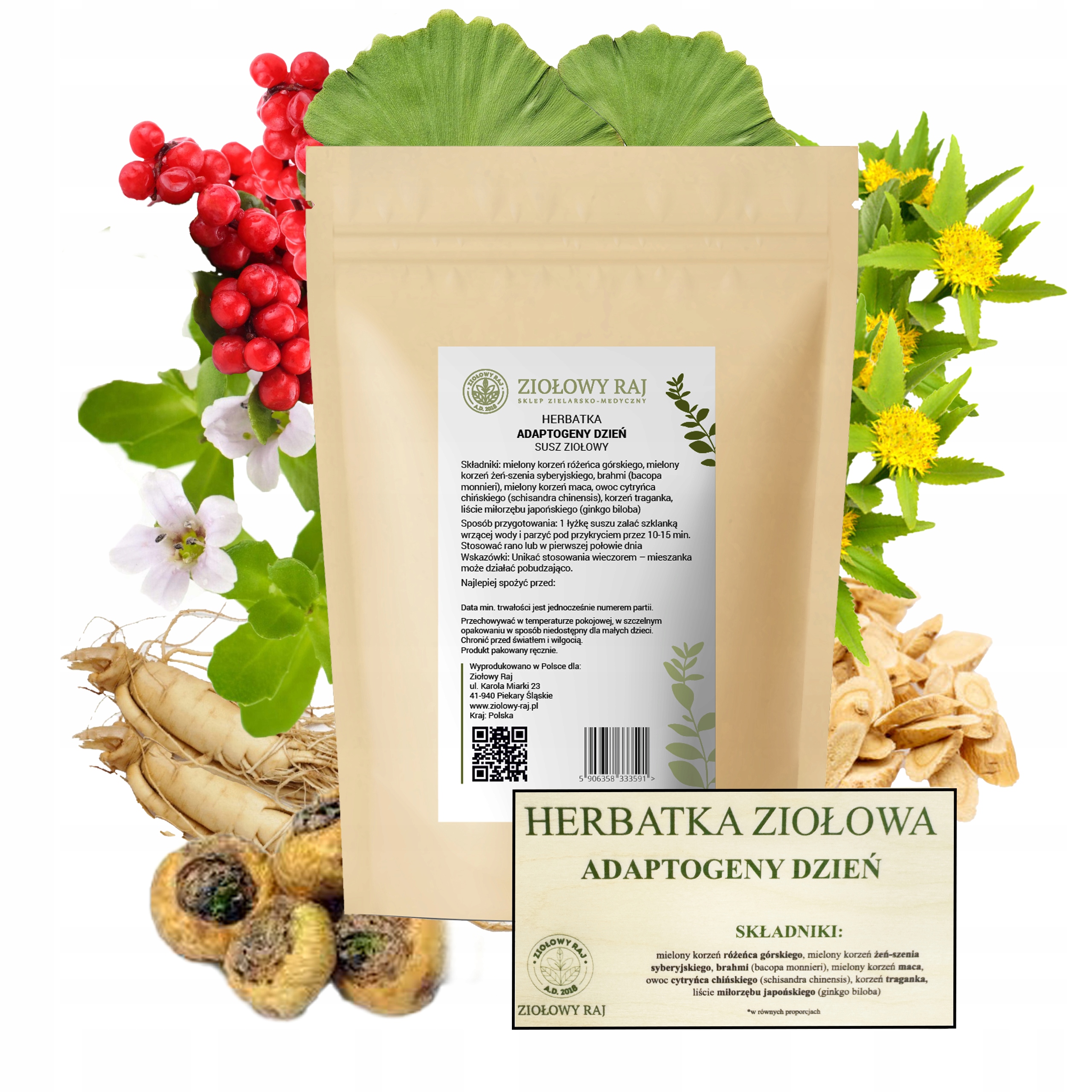 Levně Adaptogeny Den 500 g Při únavě na energii Povzbuzení Koncentrace