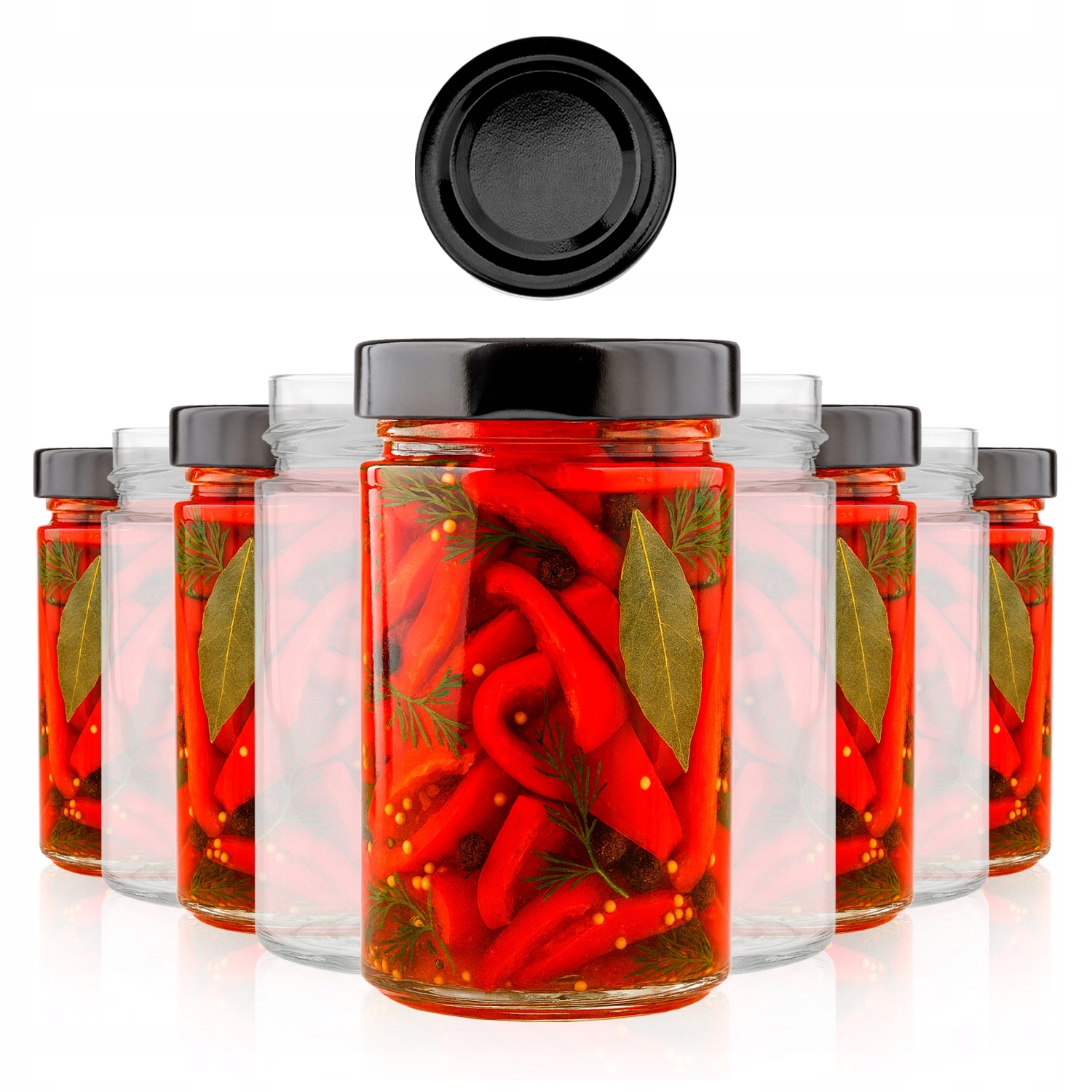 50 x Sklenice 330 Na Zavařeniny Džemy Ovoce Uzávěry Dárek