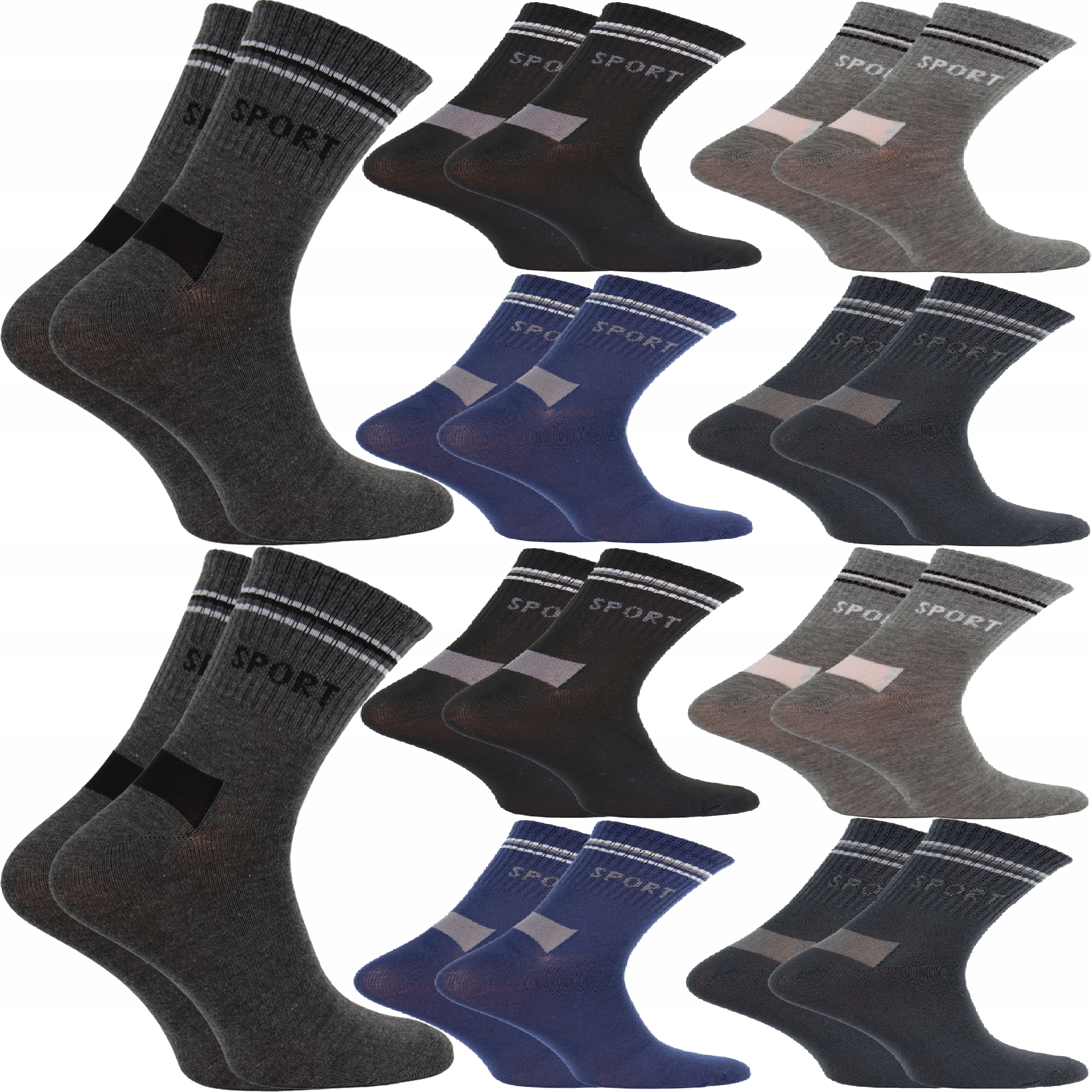 

10x Skarpety Skarpetki Długie Bawełniane #40-43