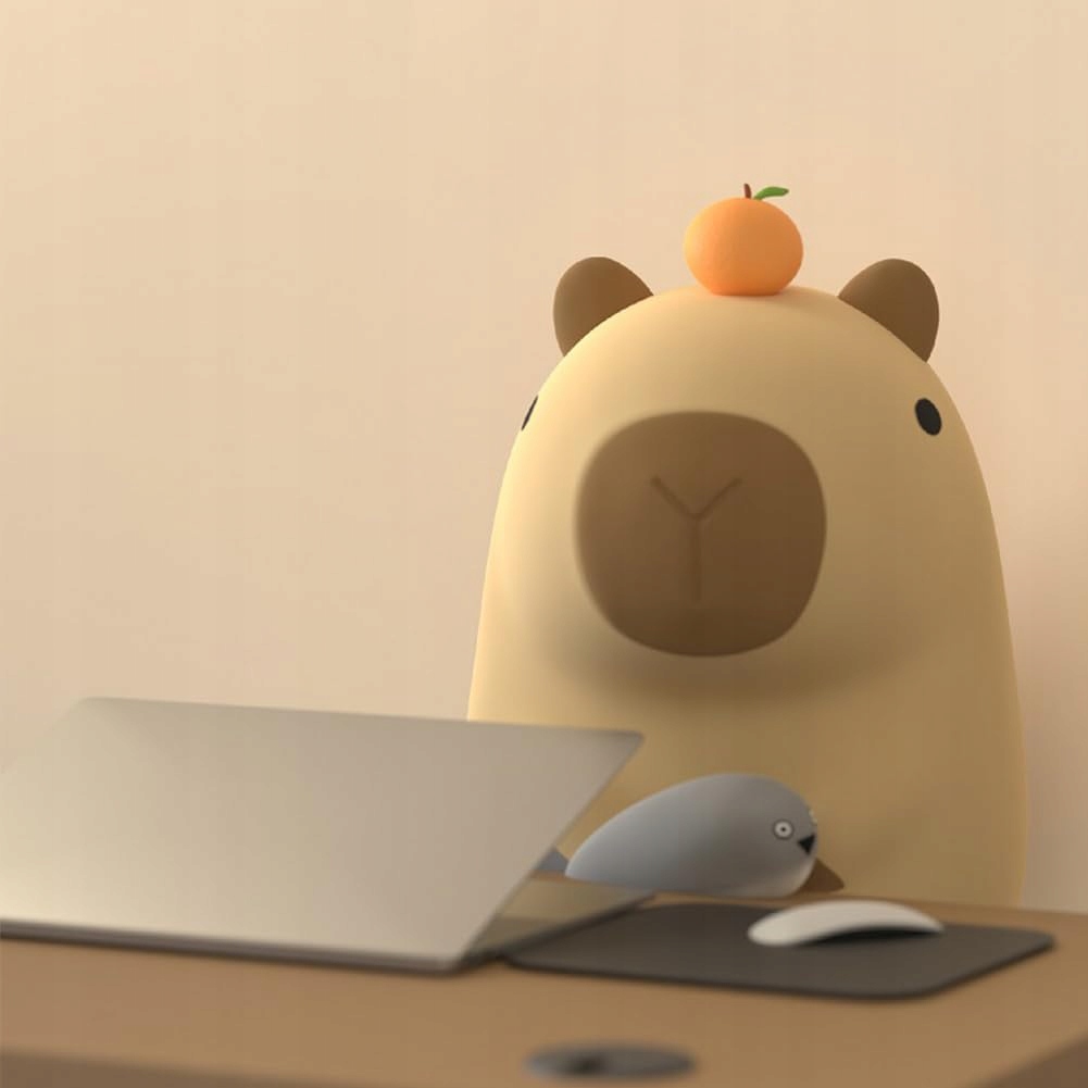 Lampka nocna Silikonowa Kapibara LED Regulowana lampka nocna 1200mAh Zasilanie akumulatorowe