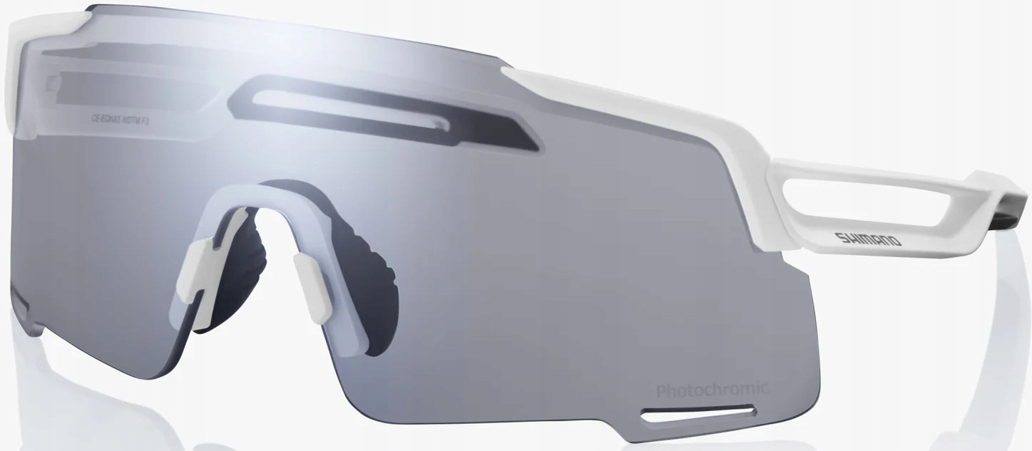 Cyklistické brýle Shimano CE-EQNX5 Ph Matte White Fotochromatické S0-S3