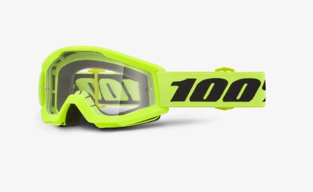 100 Procent Gogle Strata Mini Yellow Junior Kid Dziecięce Kolor Żółty