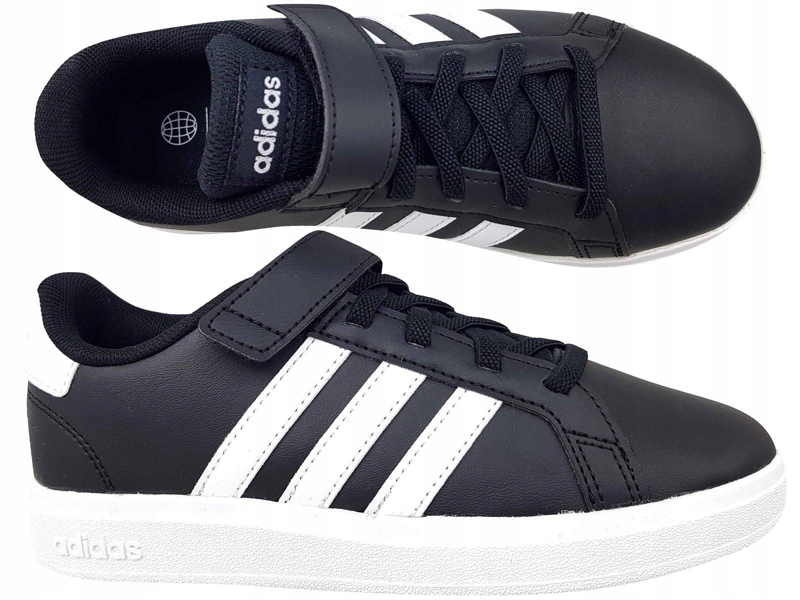 

Adidas Grand Court Trampki Dziecięce Na Gumki Rzep
