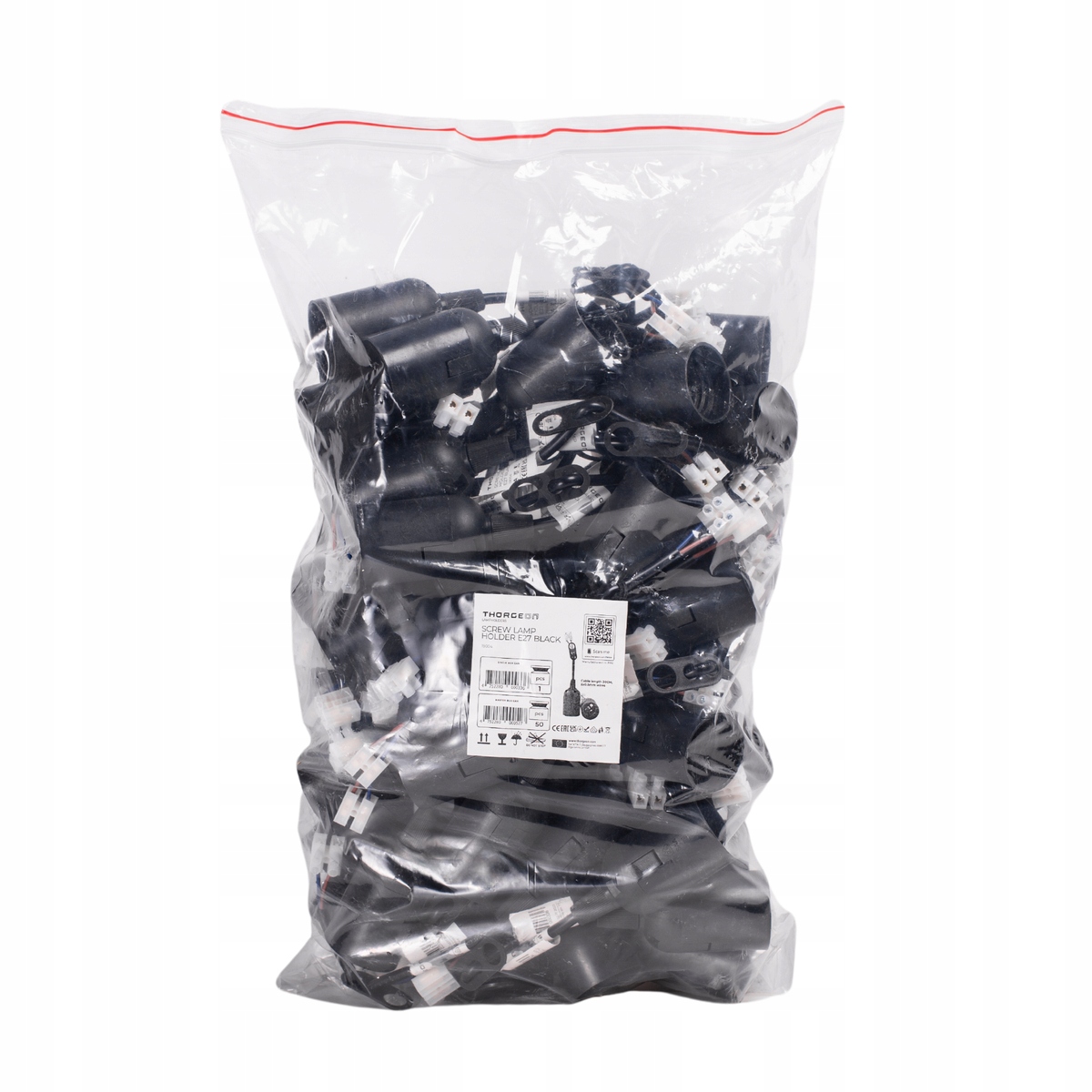 Thorgeon Objímka s kabelem (věšák, rychlospojka) závit E27 černá