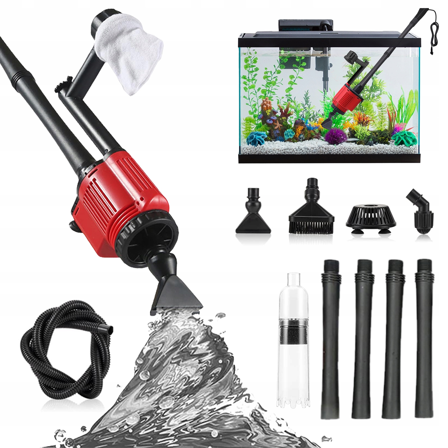 Elektrický Vysavač Do Akvária 1800L/H 28W 220V Pro Čištění Akvária