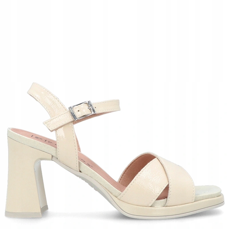 Španělské sandálky na podpatku Pitillos 11223 Krémové 38