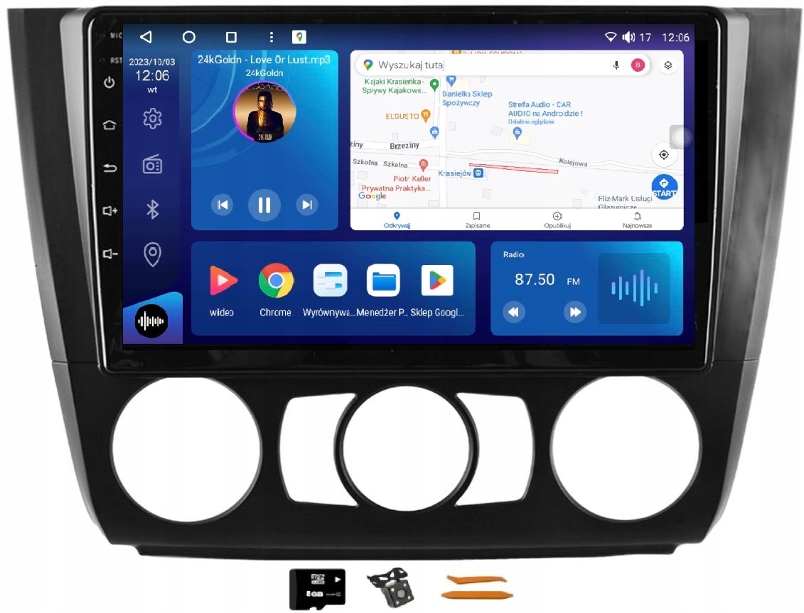 Rádio Android Navigácia M8250 Qled Carplay Bmw 1 E81 E82 E87 E88 04-12