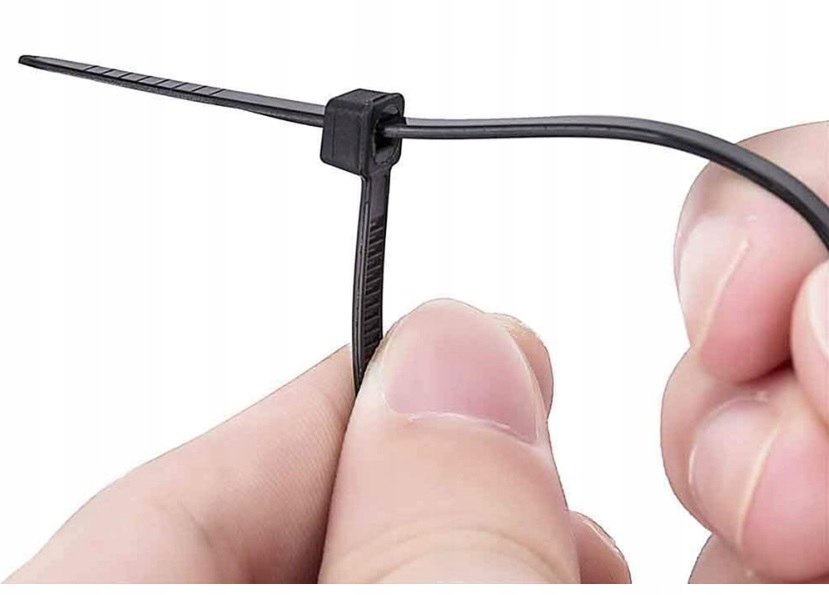 OPASKI ZACISKOWE KABLOWE TRYTKI CZARNE UV 200/4,8 Długość 200 mm