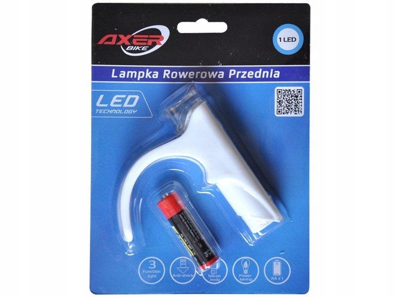 Lampka rowerowa Led przednia na kierownicę przód roweru oświetlenie Axer