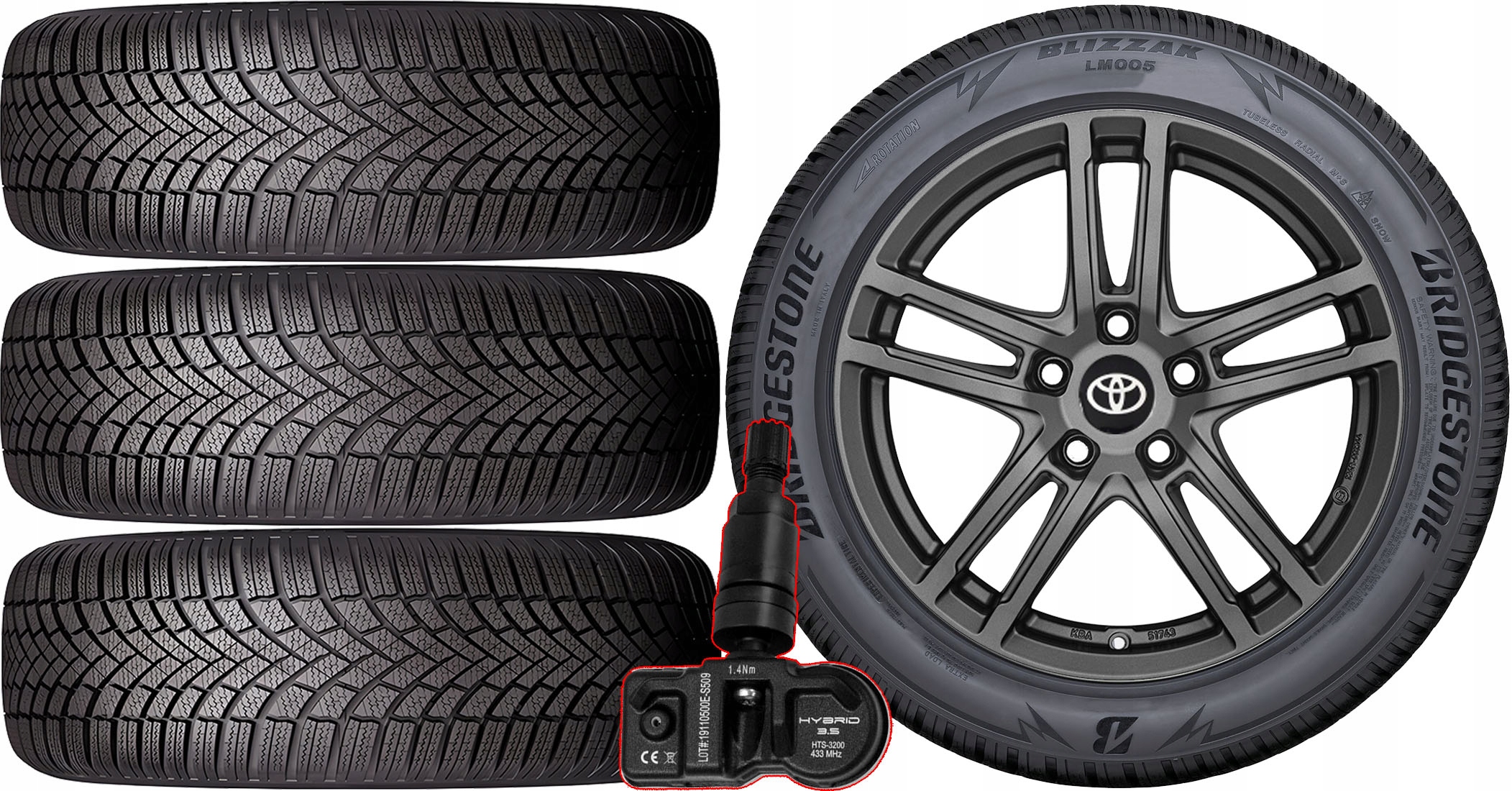 КОЛЕСА TOYOTA Auris I 1 Bridgestone 2255r17 TPMS