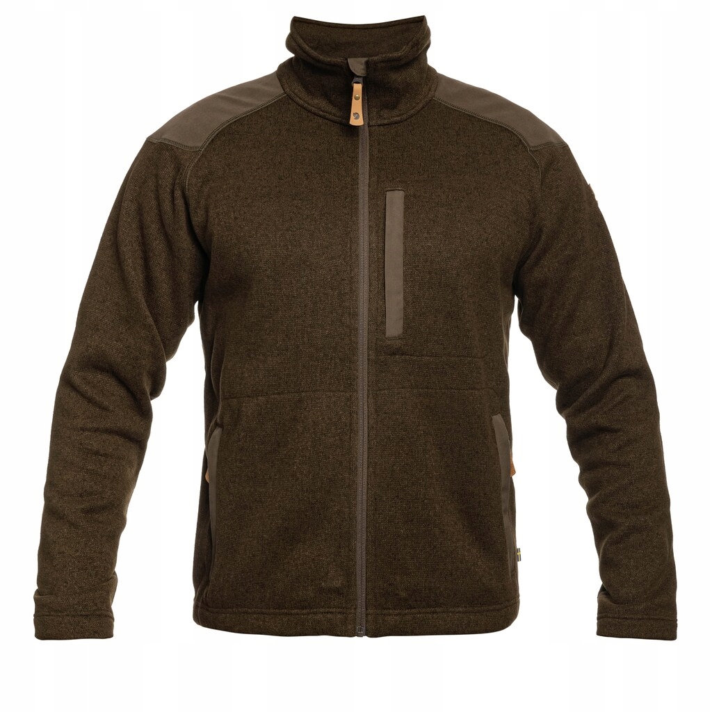 Polar Bluza polarowa męska bez kaptura Fjallraven Buck Fleece Dark Olive XL