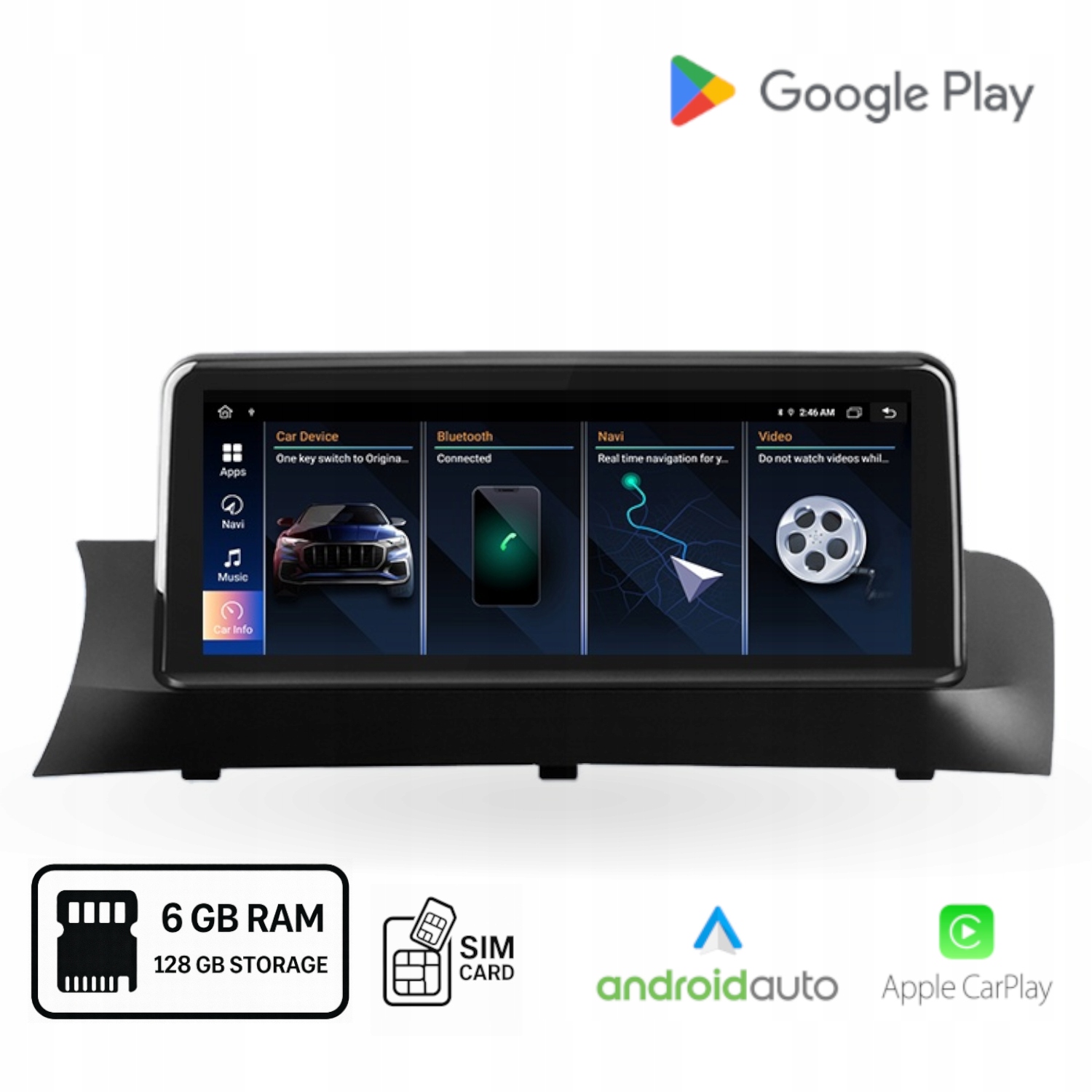 Rádio Android pre Bmw X3 F25 X4 F26 CIC Android Auto Carplay 6+128 Gb