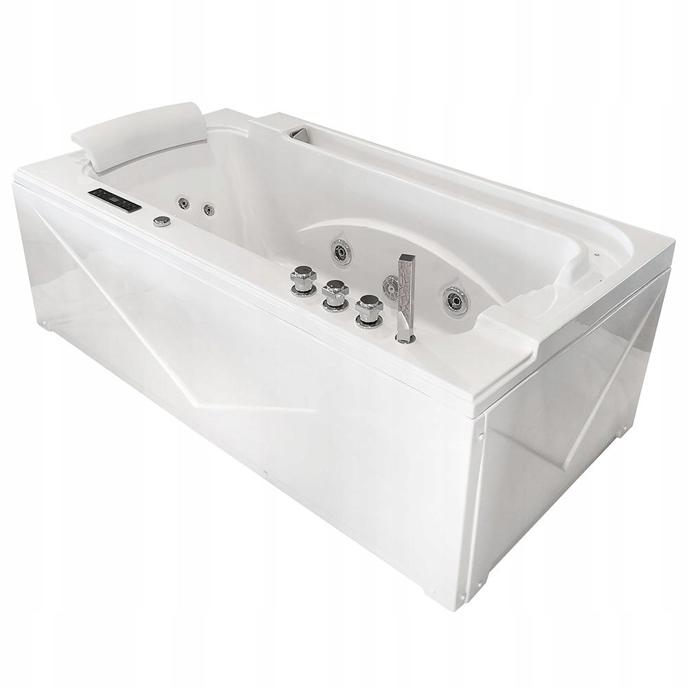 Wanna Z Hydromasażem Prostokątna 180X91X66CM Akrylowa Jednoosobowa, Mazur
