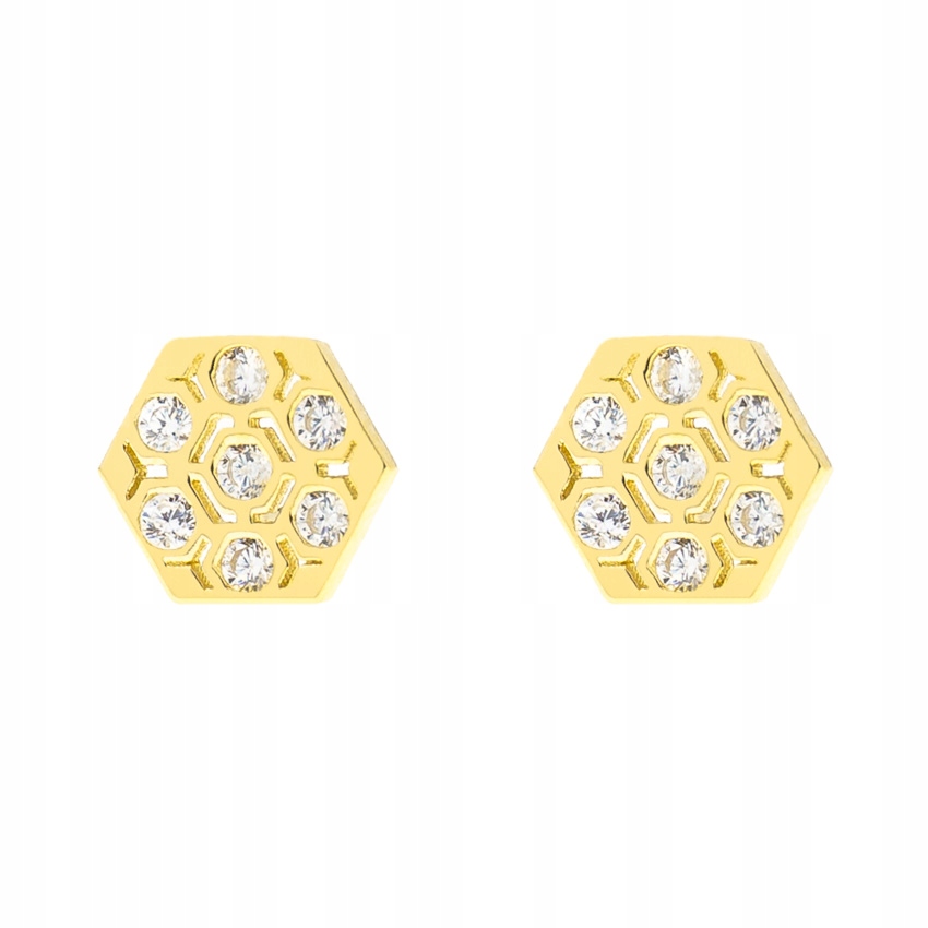 Puzetové náušnice šestiúhelník pr. 585