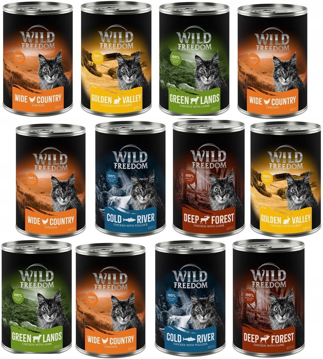 Wild Freedom Adult 12x400 g mix smaków Karma mokra dla kota