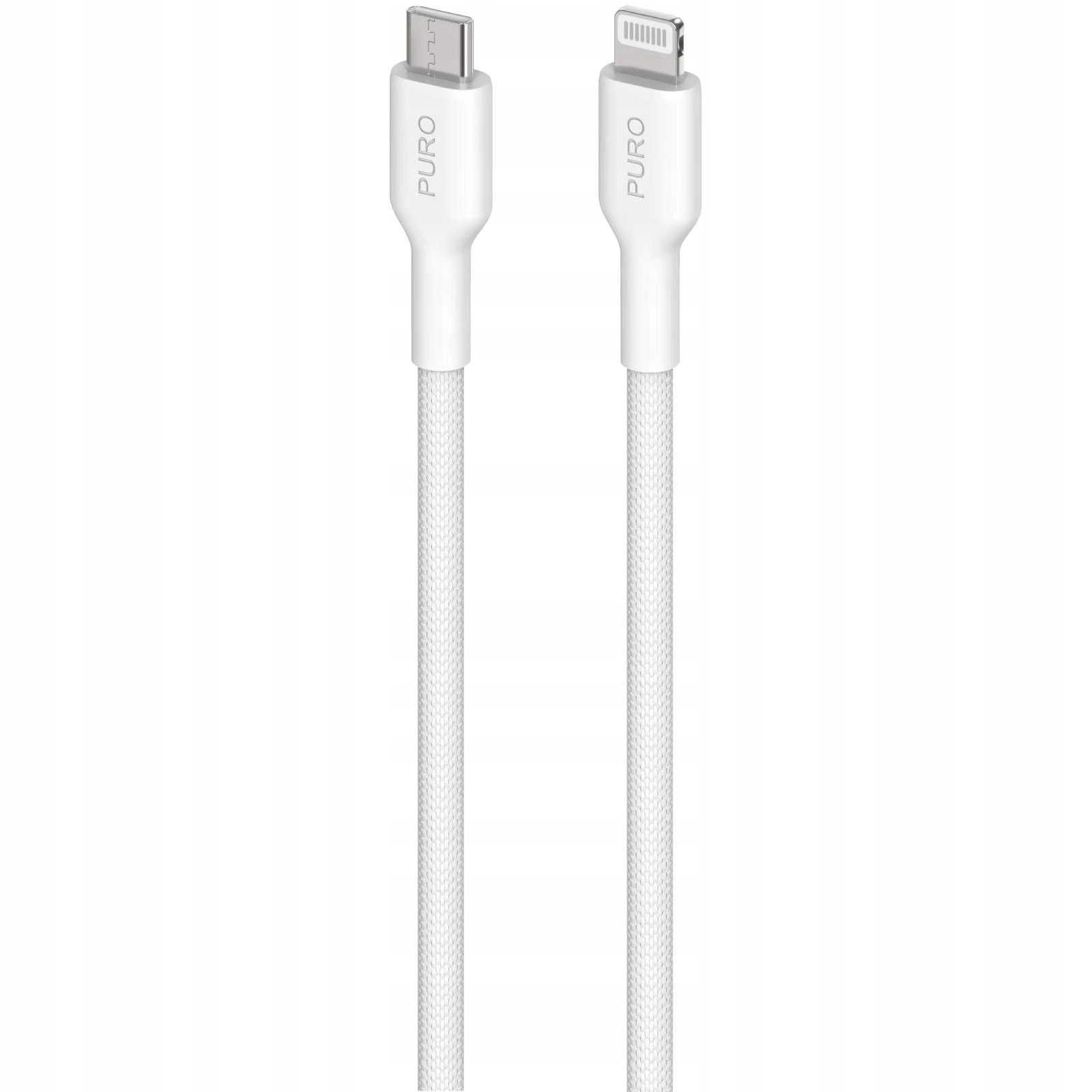 Kábel s Mfi Usb-c iPhone Lightning 1.2 m biely