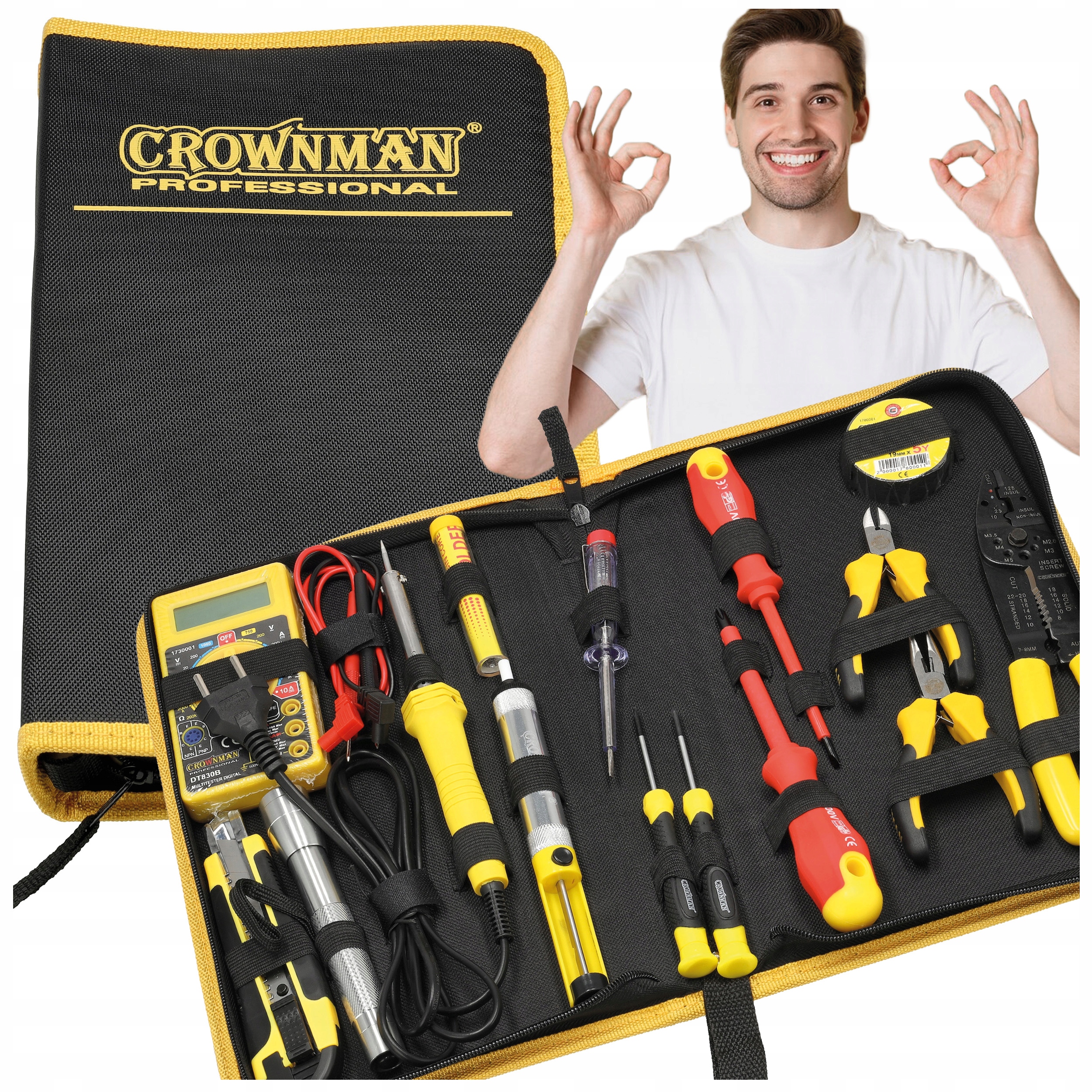 Sada univerzálních multifunkčních nástrojů pro elektrikáře 15 kusů