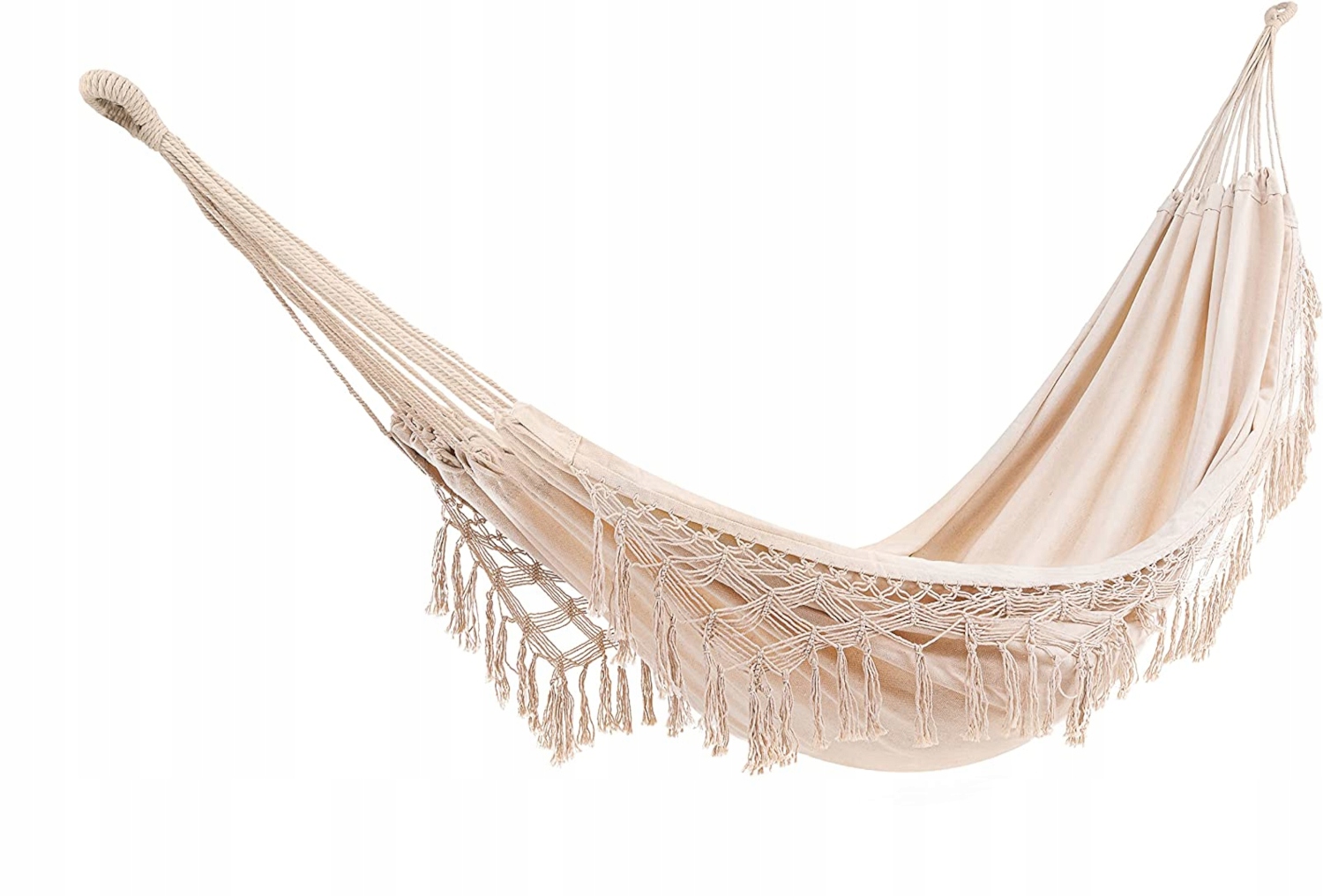 Hamak bez drążka Boho szary 250 kg 280 x 150