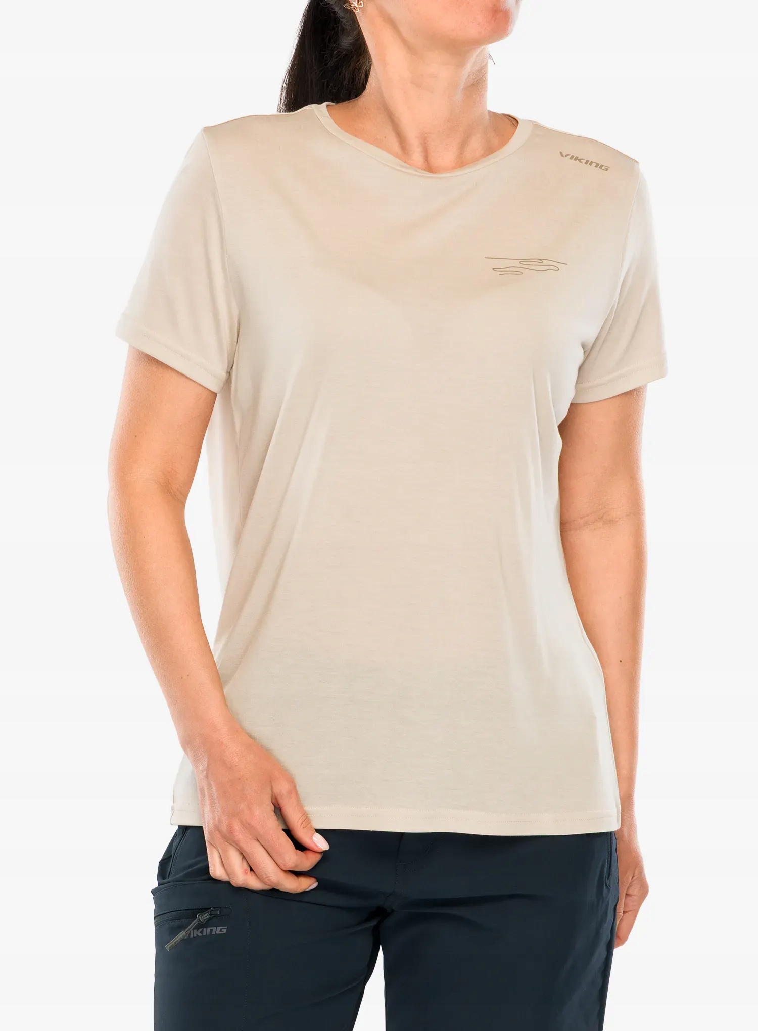 Koszulka damska Viking Morain Bamboo beige M