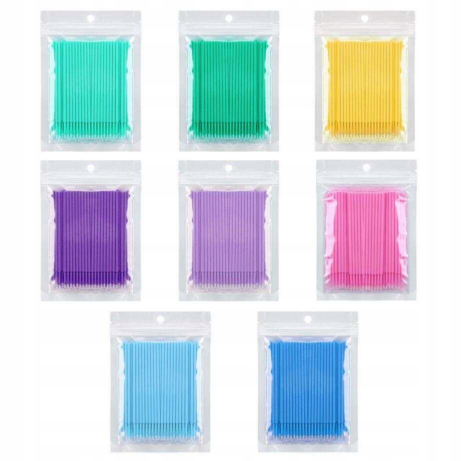 APLIKATORY BEZWŁÓKIENKOWE DO RZĘS 200 SZT