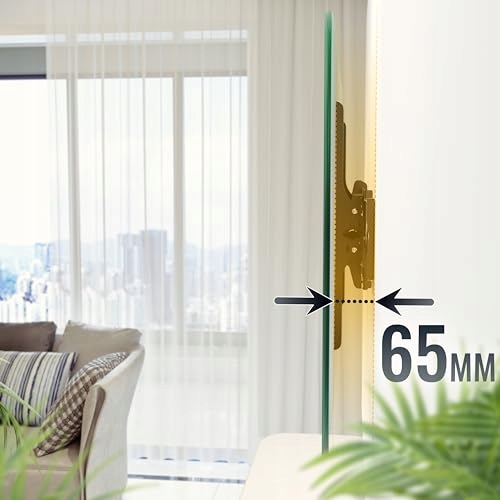 RICOO Uchwyt TV Ścienny Neigbar Slim 37-80 Cal 100kg VESA 600x400 — miniatura 4
