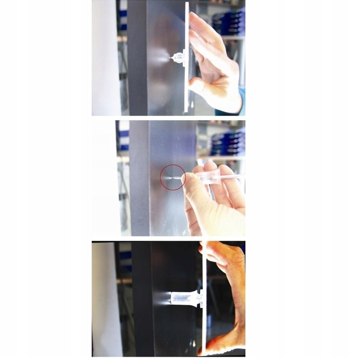 Uchwyty klejone, mocowanie liter na dystans KLIPSER 2030, 10 szt. Stan opakowania oryginalne