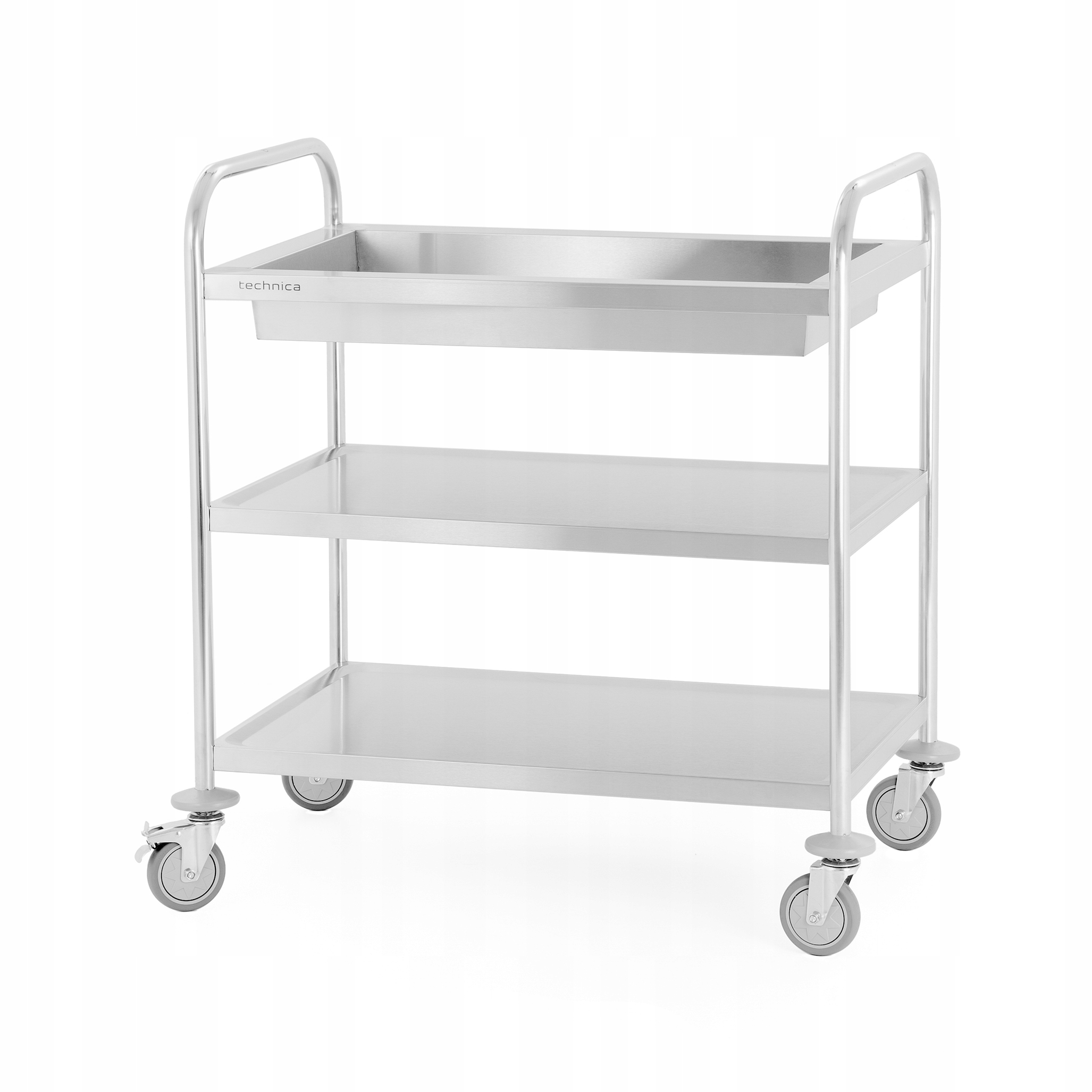 Číšnický Vozík 3-POLICOVÝ Nerezový 86X54X94 CM Gastronomický Technica