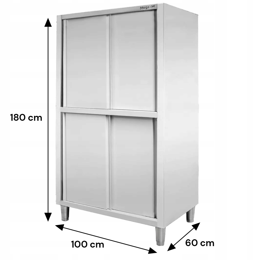 Szafa gastronomiczna PRZELOTOWA ze stali nierdzewnej 4-drzwiowa 100x60x180 Kod producenta MTP001874