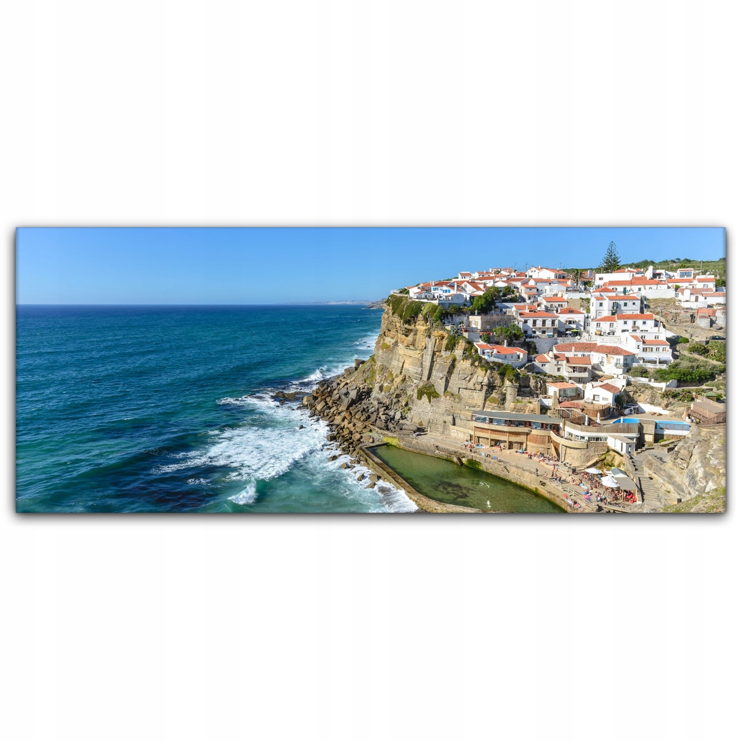 

Canvas na ramie ścienny 125x50 Lizbona Klif Miasto