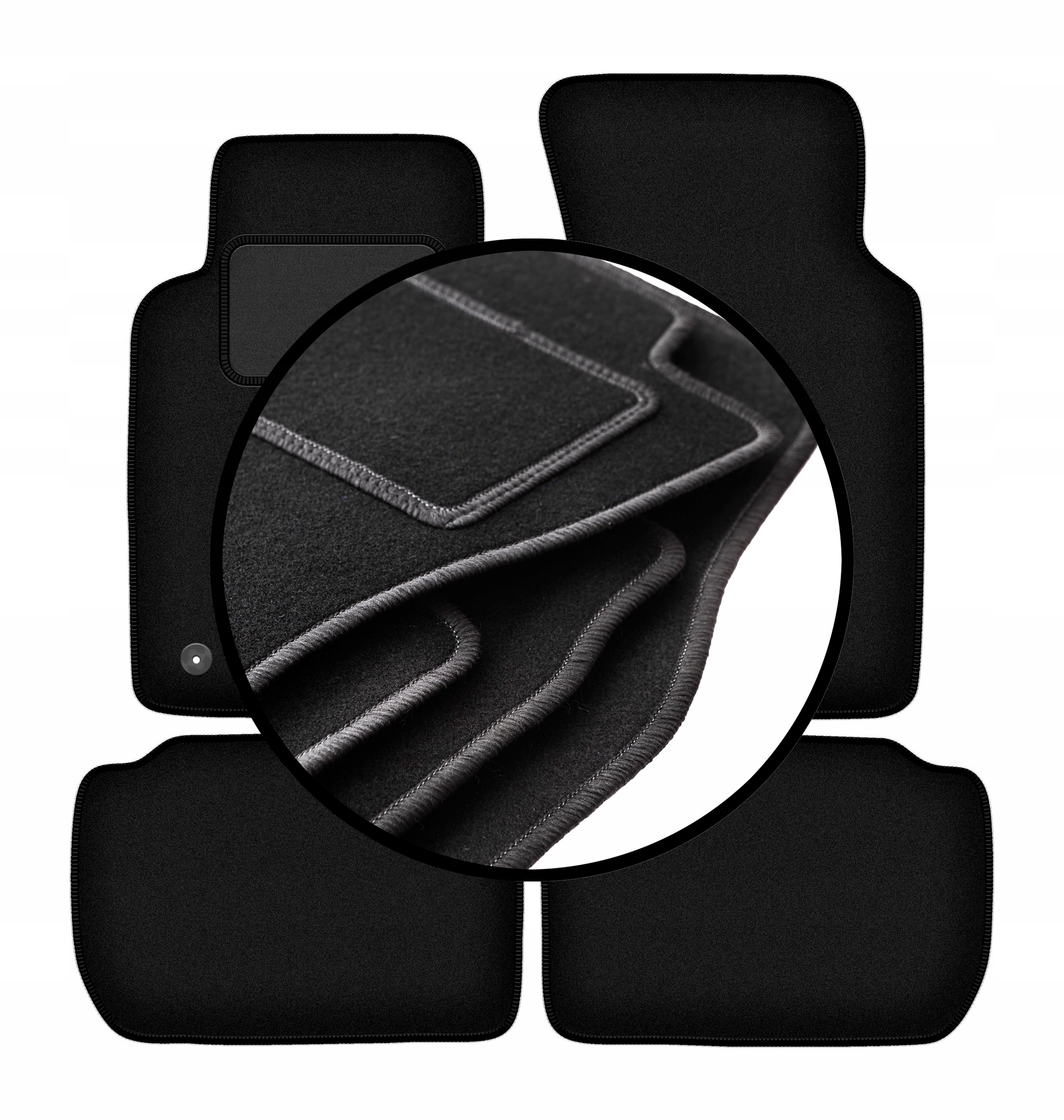 Velurové koberce komplet pro: Ford Sierra kombi, sedan, liftback (1982-1993)