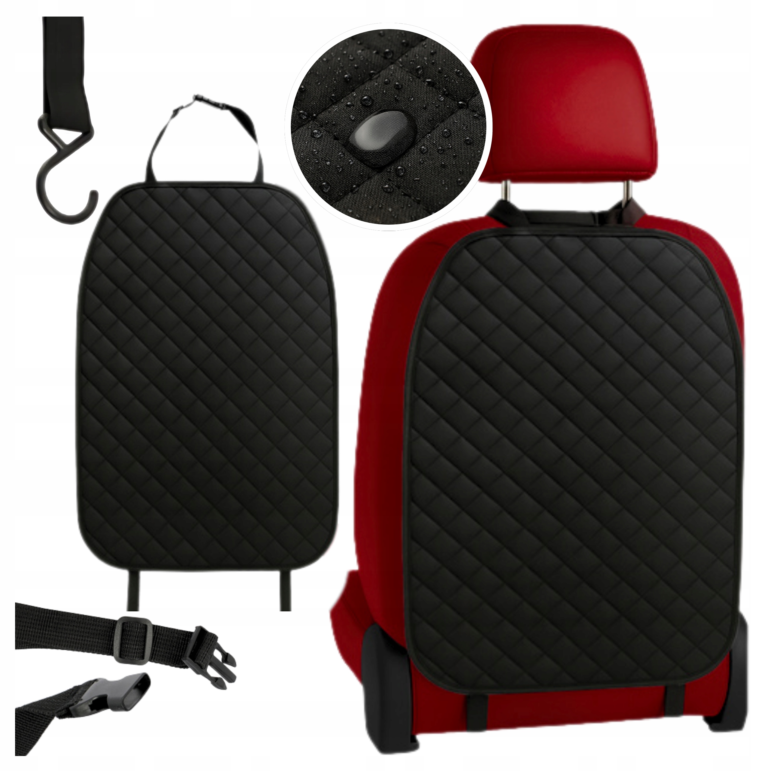 Mata Ochronna Na Tył Fotela Osłona Do Samochodu Wodoodporna 45x68 cm Mocna