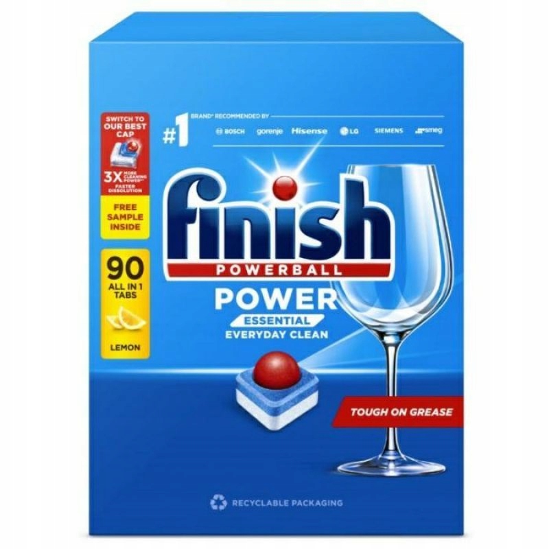 Levně Finish Powerball Power Essential Lemon – Tablety do myčky – 90 kusů