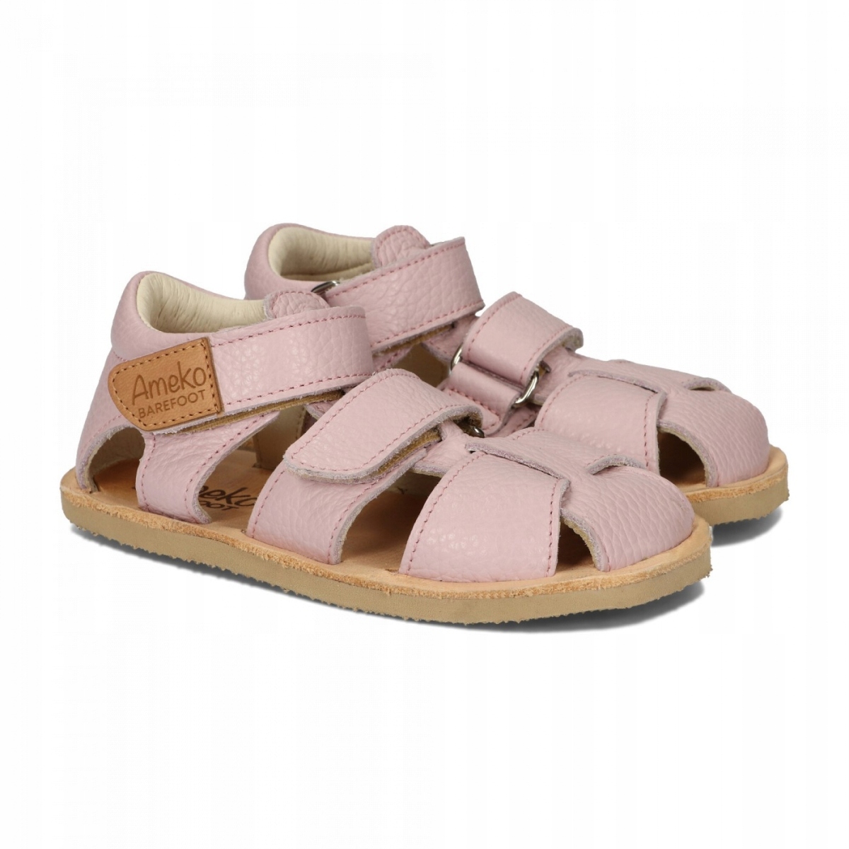 Ameko Sandał zabudowany Barefoot Kiko Rose na rzepy roz.30