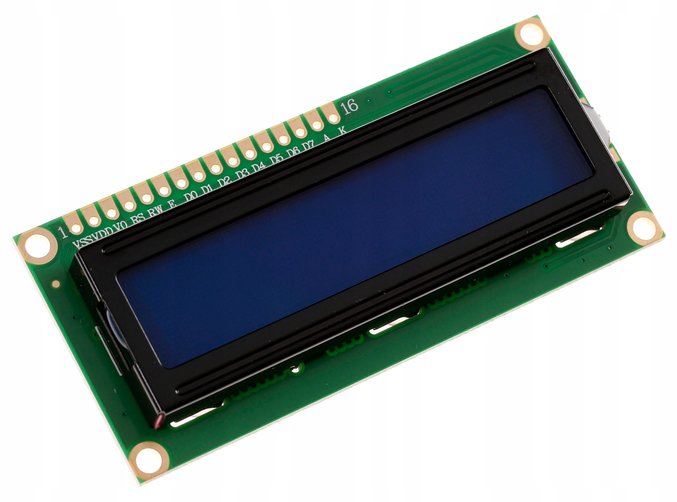 

Wyświetlacz LCD 2x16 niebieski QC1602A HD44780