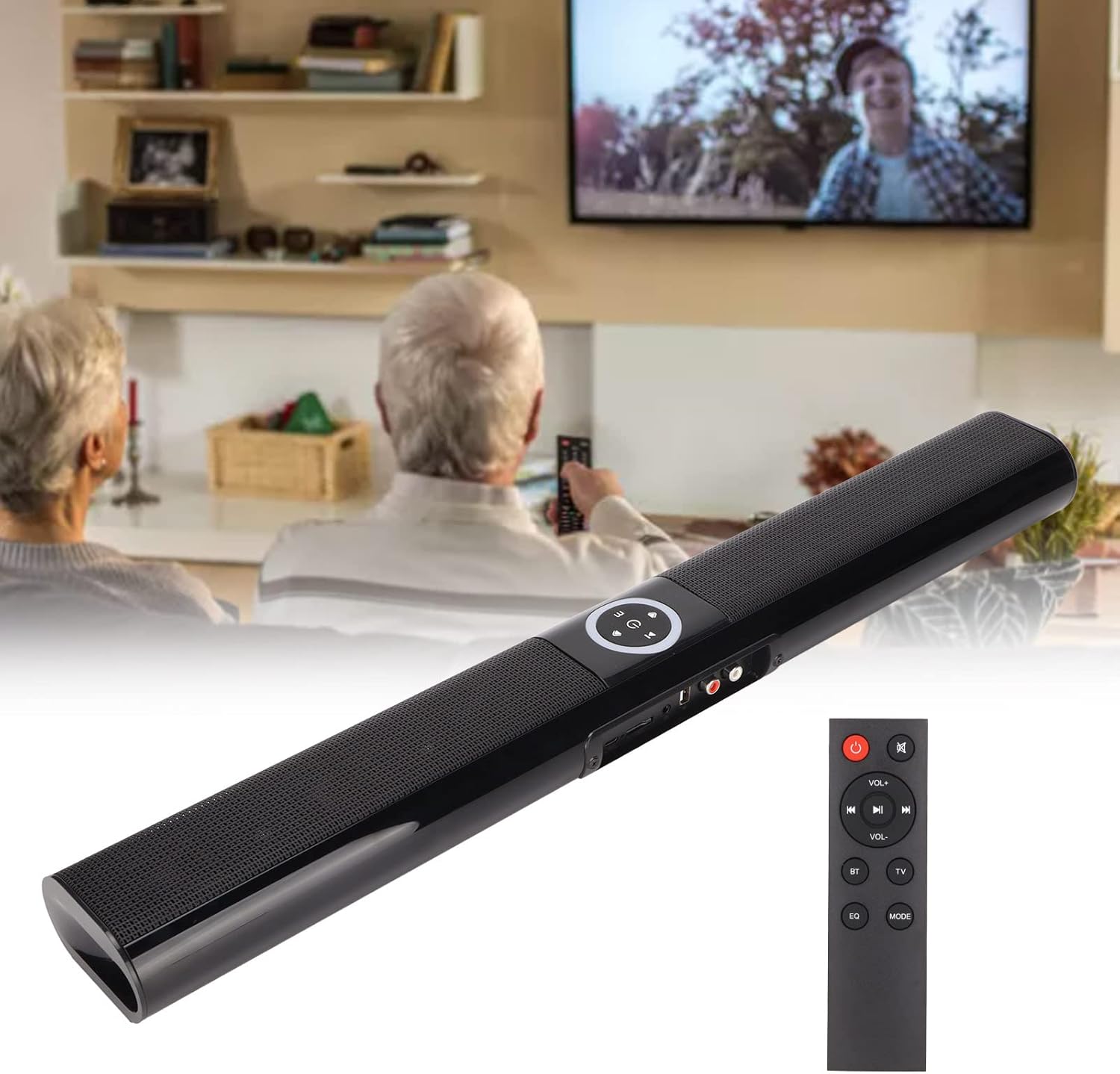 Soundbar Fm Tf Aux U-Disk Rca Tv reproduktor Hi-Fi Rgb osvětlením