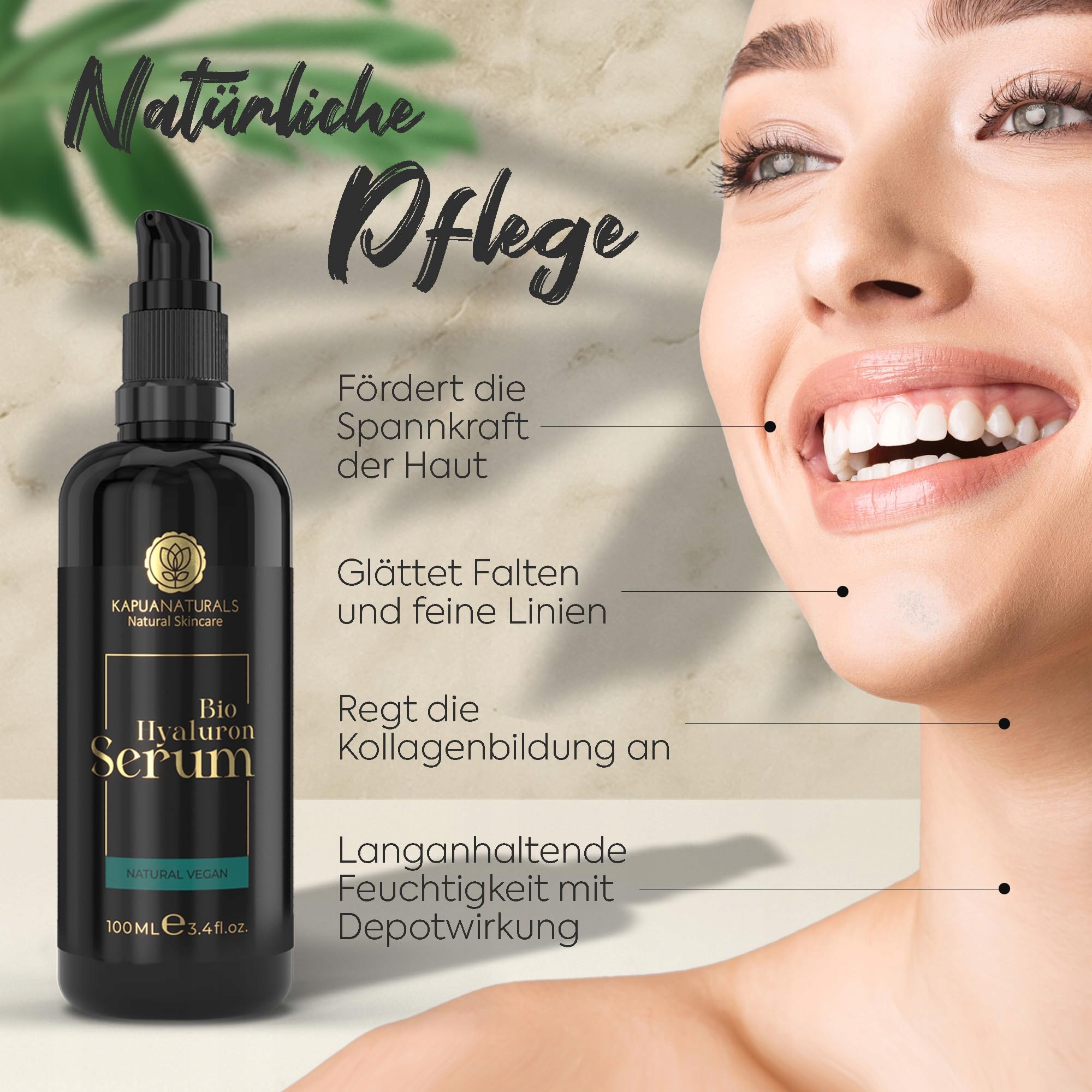 BIO Serum Z Kwasem Hialuronowym Wysokie Stężenie 100ml Wit E B5 Anti-Aging — miniatura 7