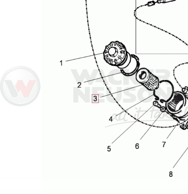 Filtr oleju Wacker 5000094930 1D81 Oryginalny!!! Numer katalogowy części 5000094930