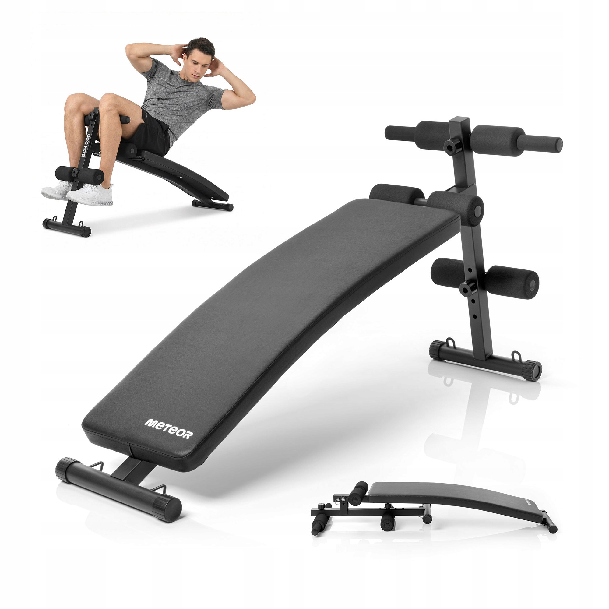 Tréninková Lavice Pro Cvičení Šikmá Lavička Pro Bříška do 150 kg Meteor