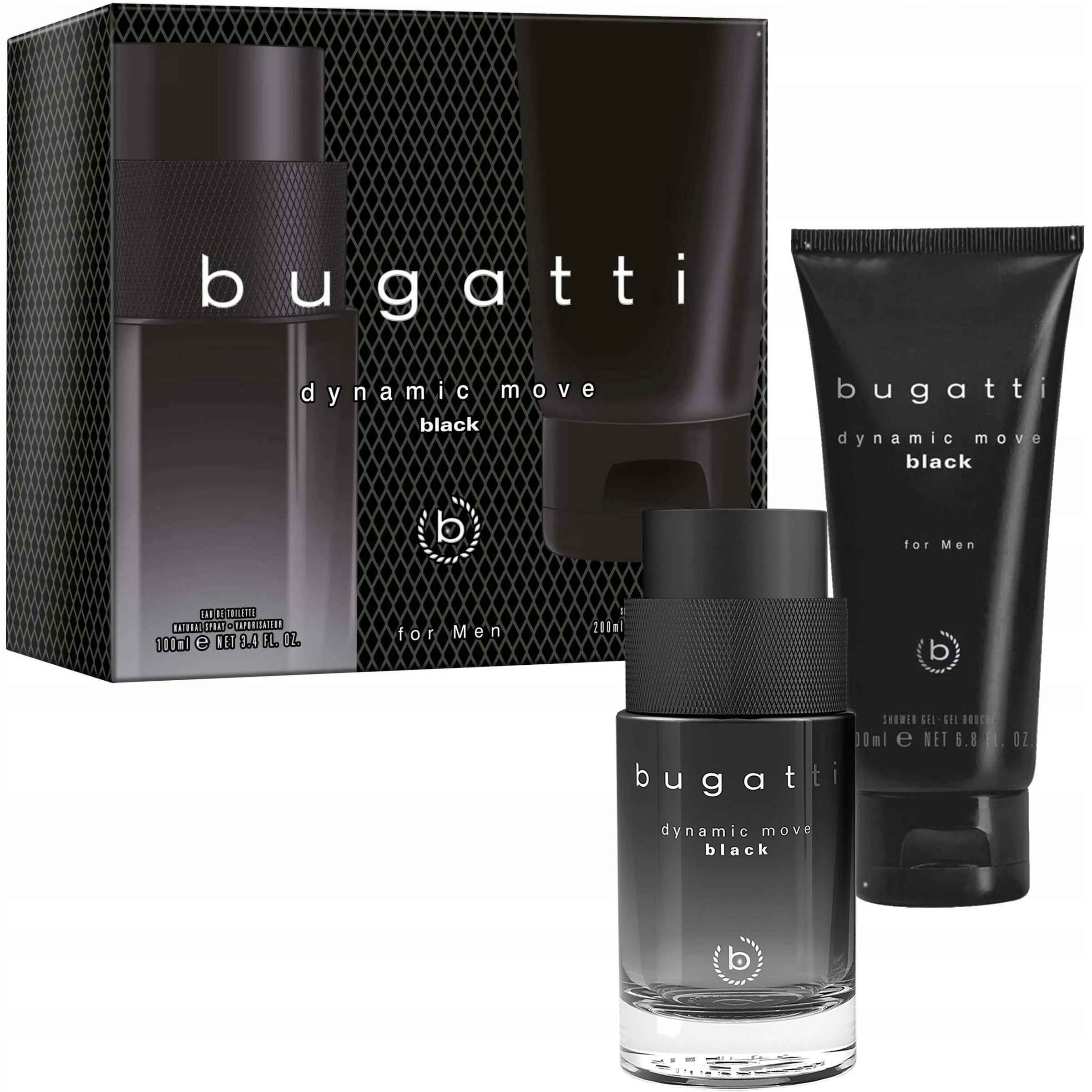 Bugatti Zestaw Prezentowy Dynamic Move Black Woda Toaletowa 100+ŻEL