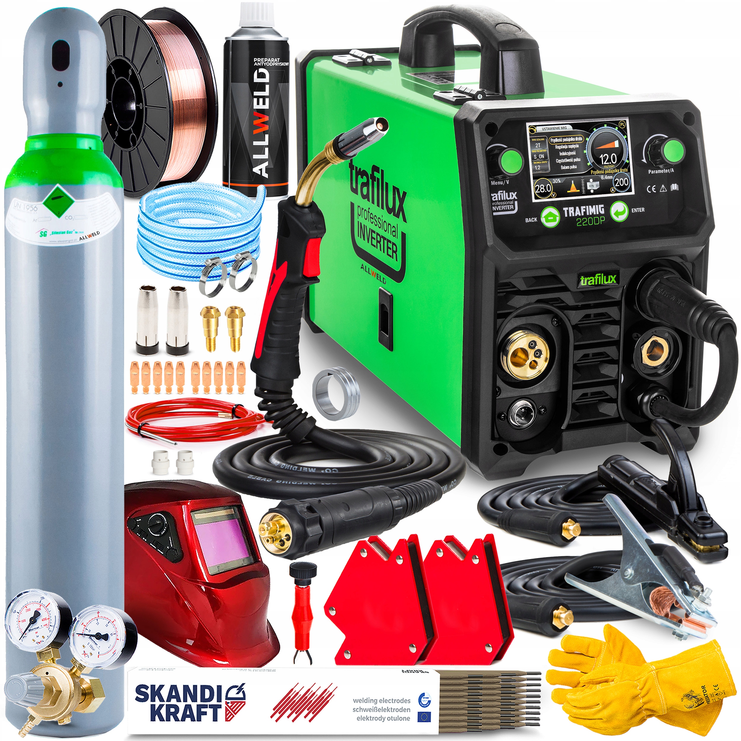 Svařovací Stroj Migomat Trafilux Trafimig 220 Dual Puls Mig Mag Mma Tig 200A 230V