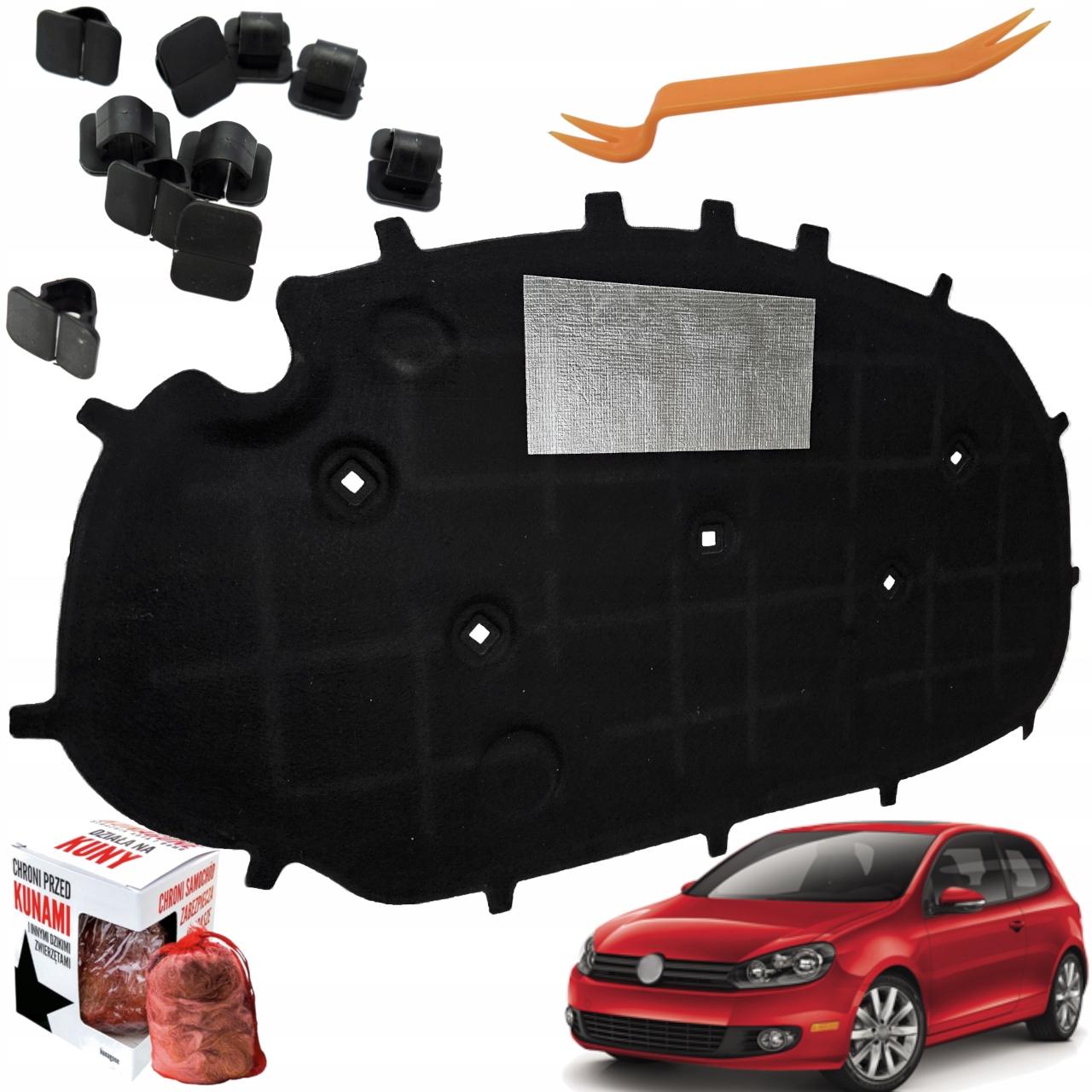 Odhlučnění kapoty Izolace antikuna stahovák Volkswagen Golf VI Tsi Hq