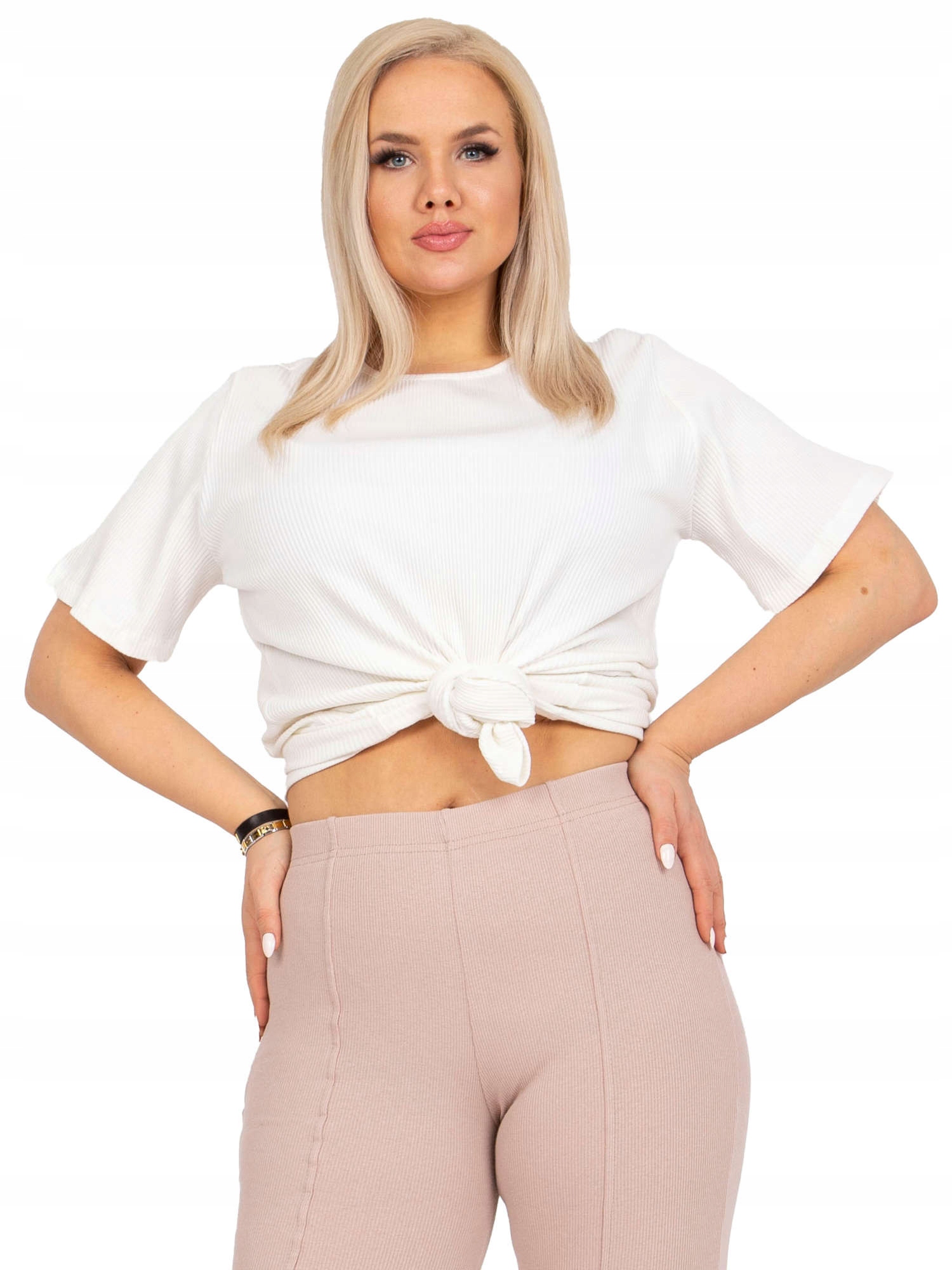 

Gładka Bluzka Bluzeczka Damska Plus Size - 3XL