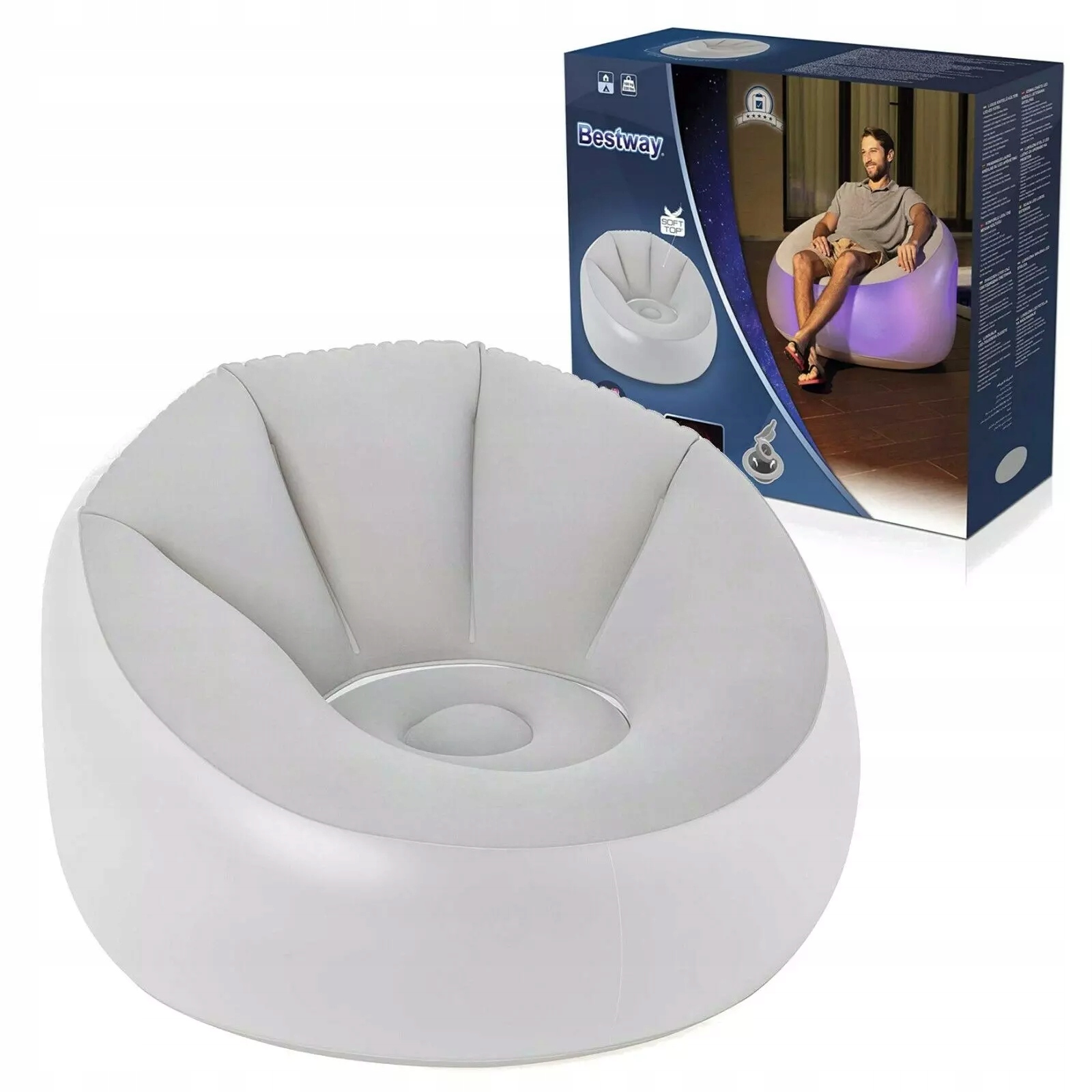 Bestway. Svítící nafukovací křeslo